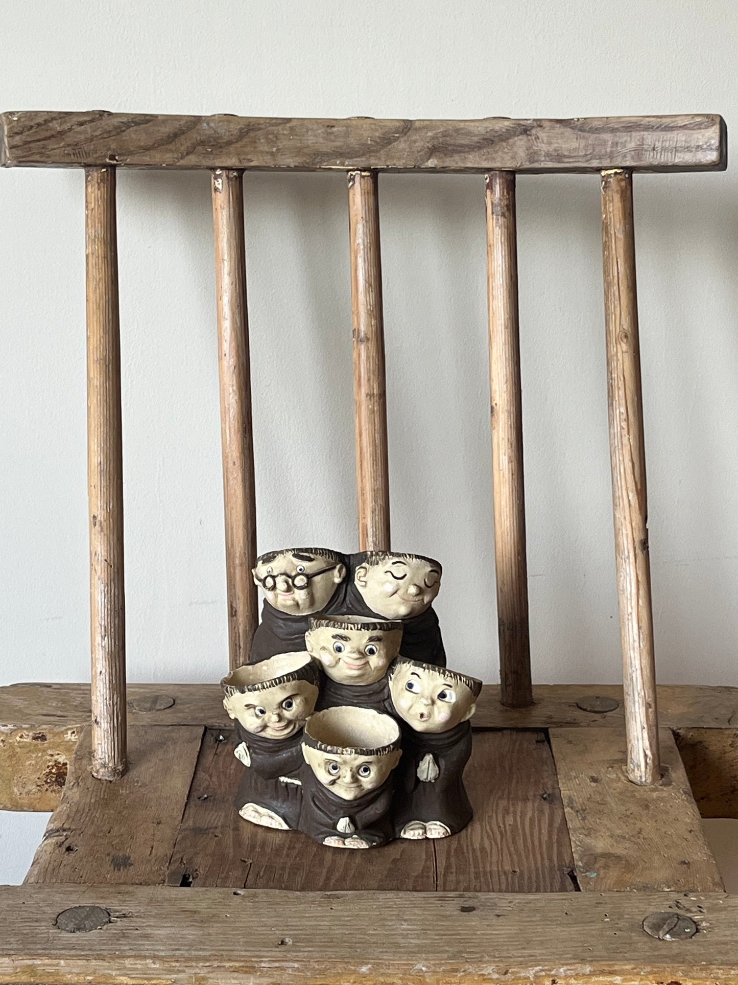 Vintage monk or friar egg holder.