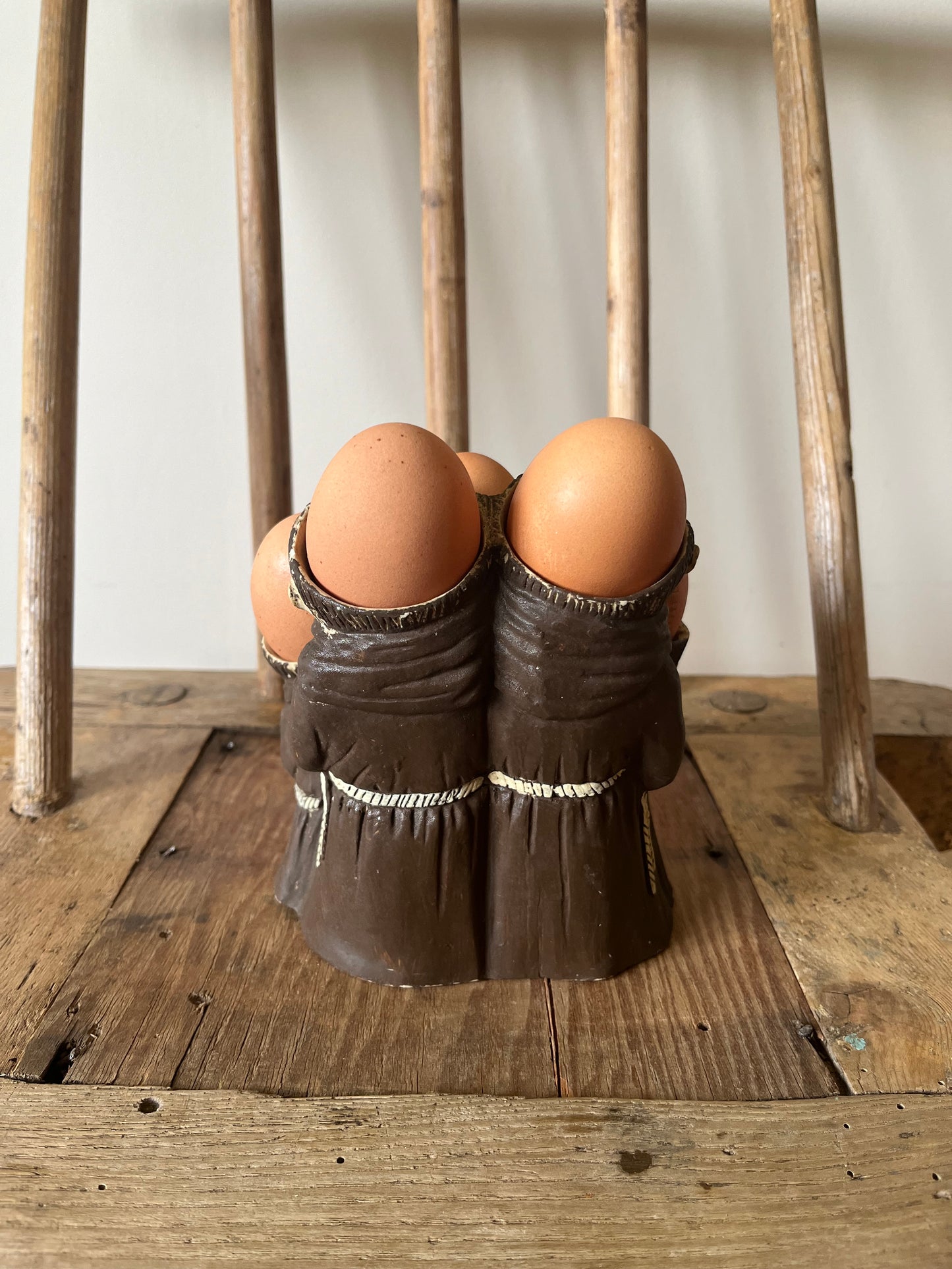 Vintage monk or friar egg holder.