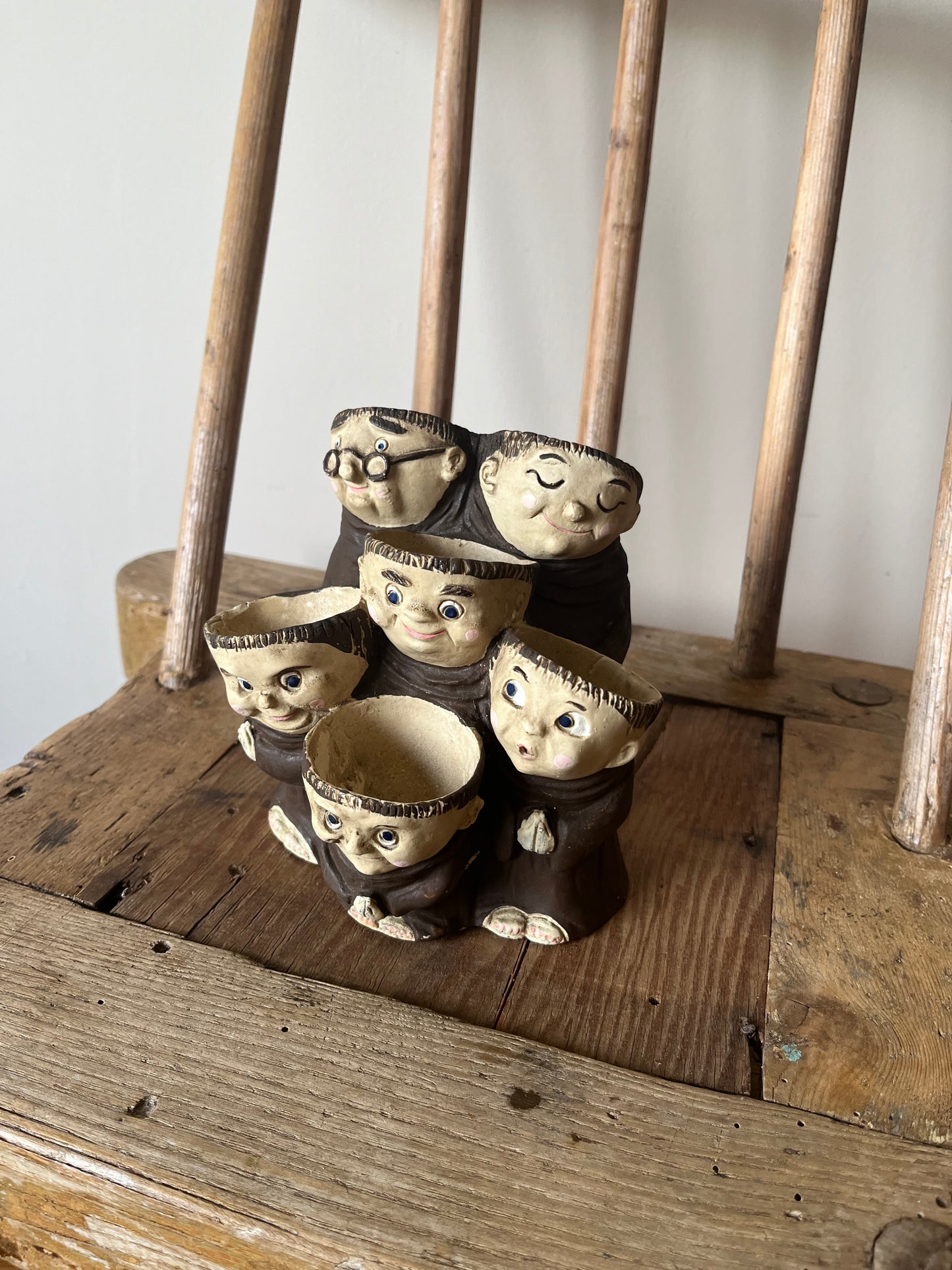 Vintage monk or friar egg holder.