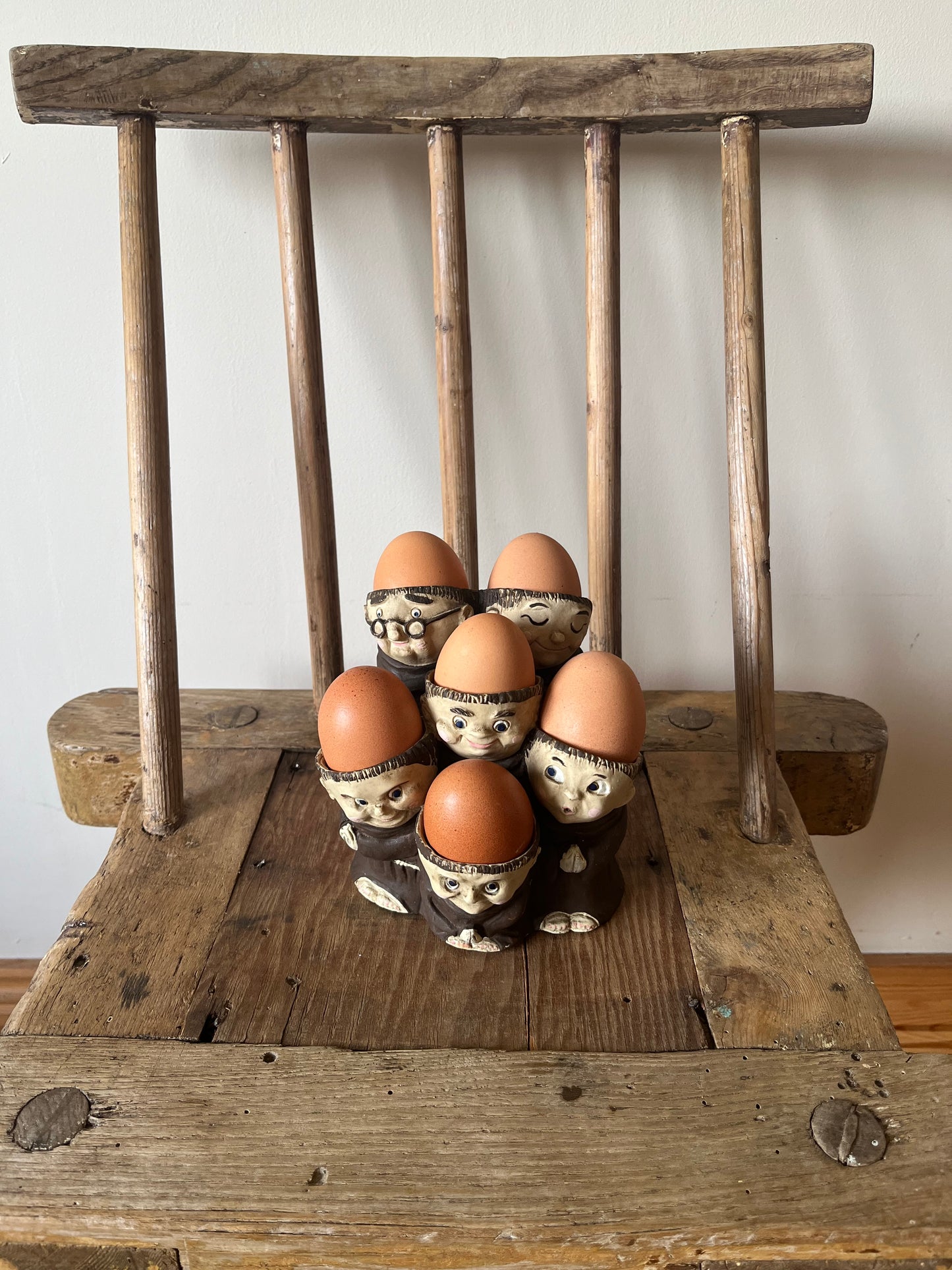 Vintage monk or friar egg holder.
