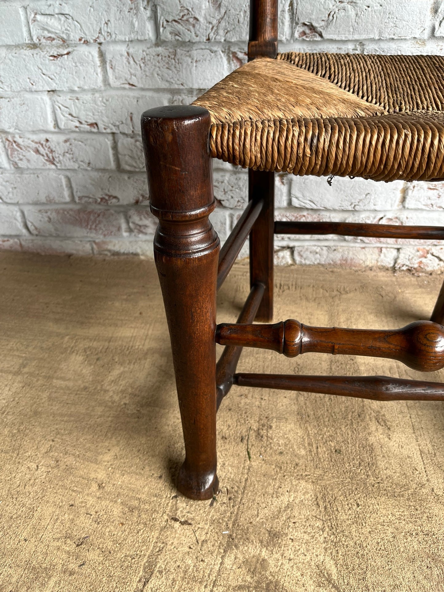19th century spindle back chair.