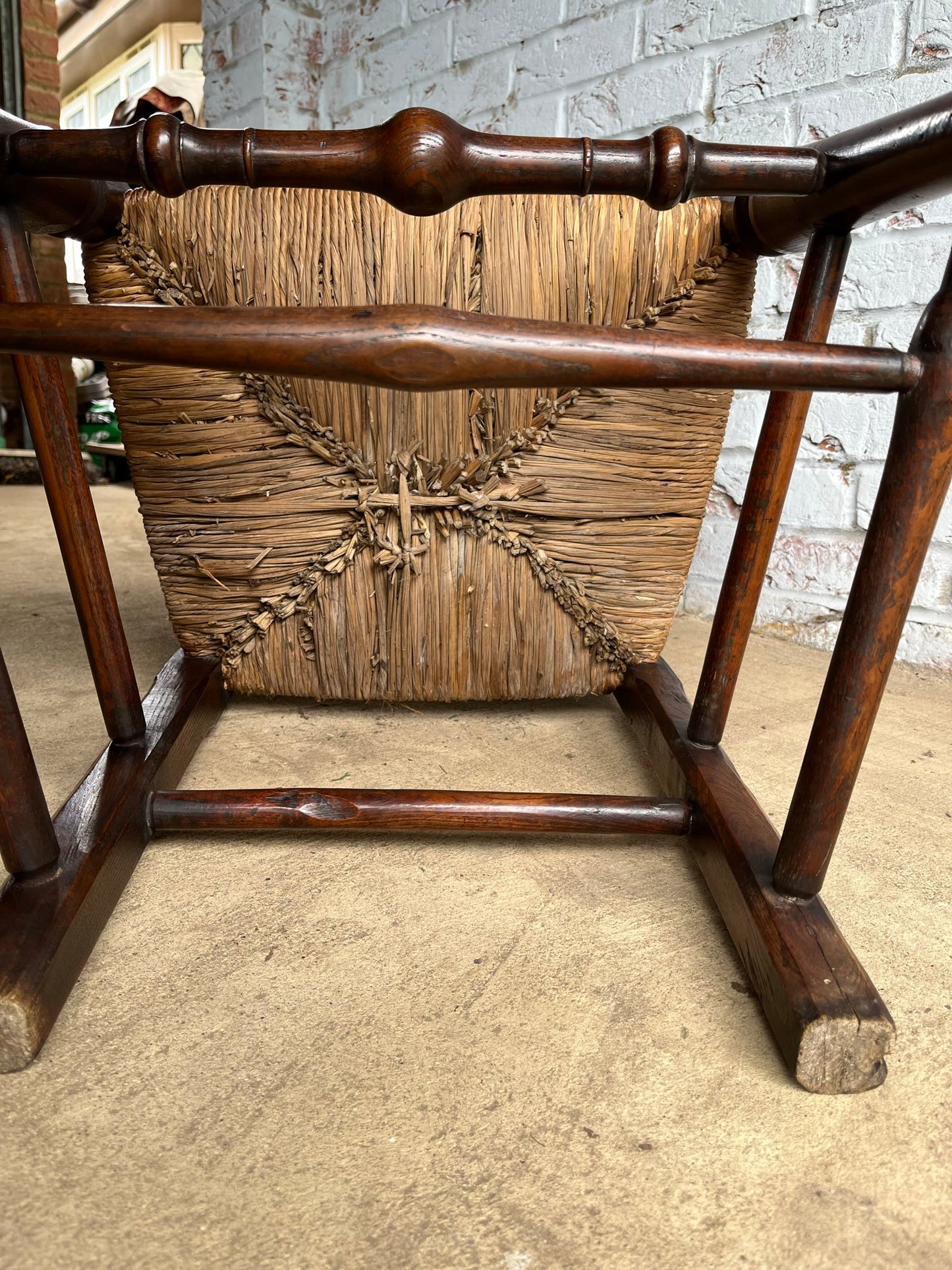 19th century spindle back chair.
