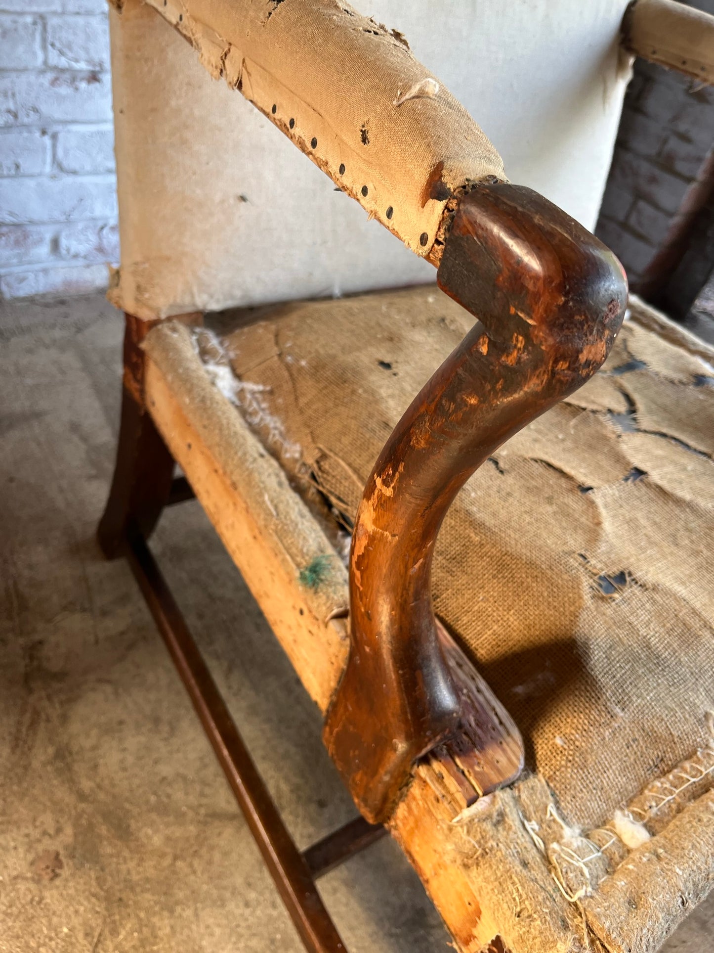 Large Georgian armchair.
