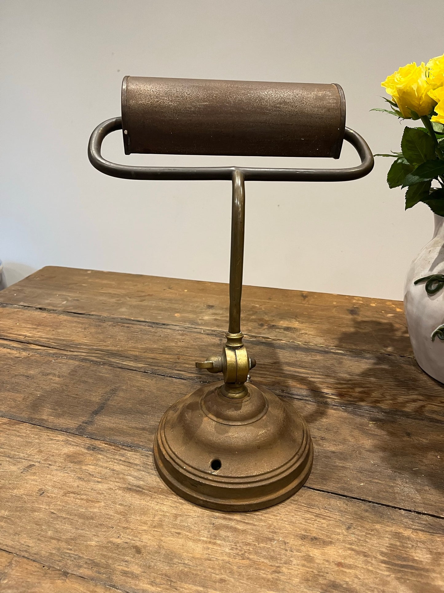 Vintage bankers desk lamp.