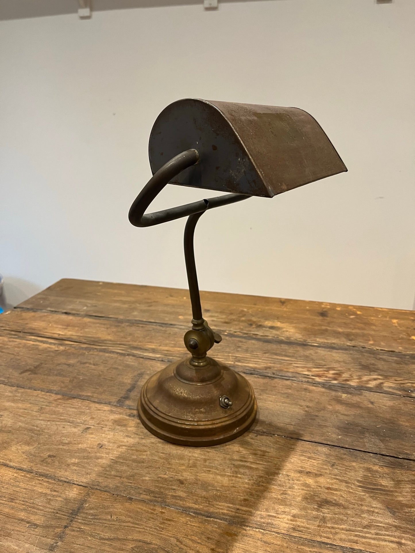 Vintage bankers desk lamp.