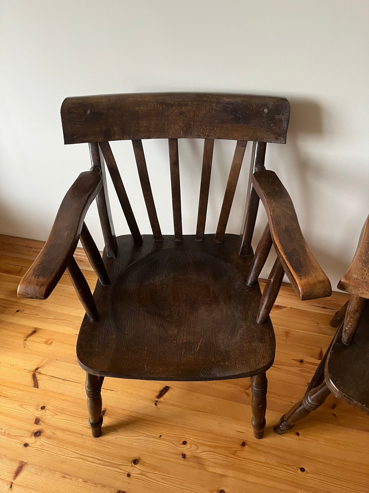 Pair of smoker's chairs from Esker Monastery, Athenry, Co. Galway, Ireland.