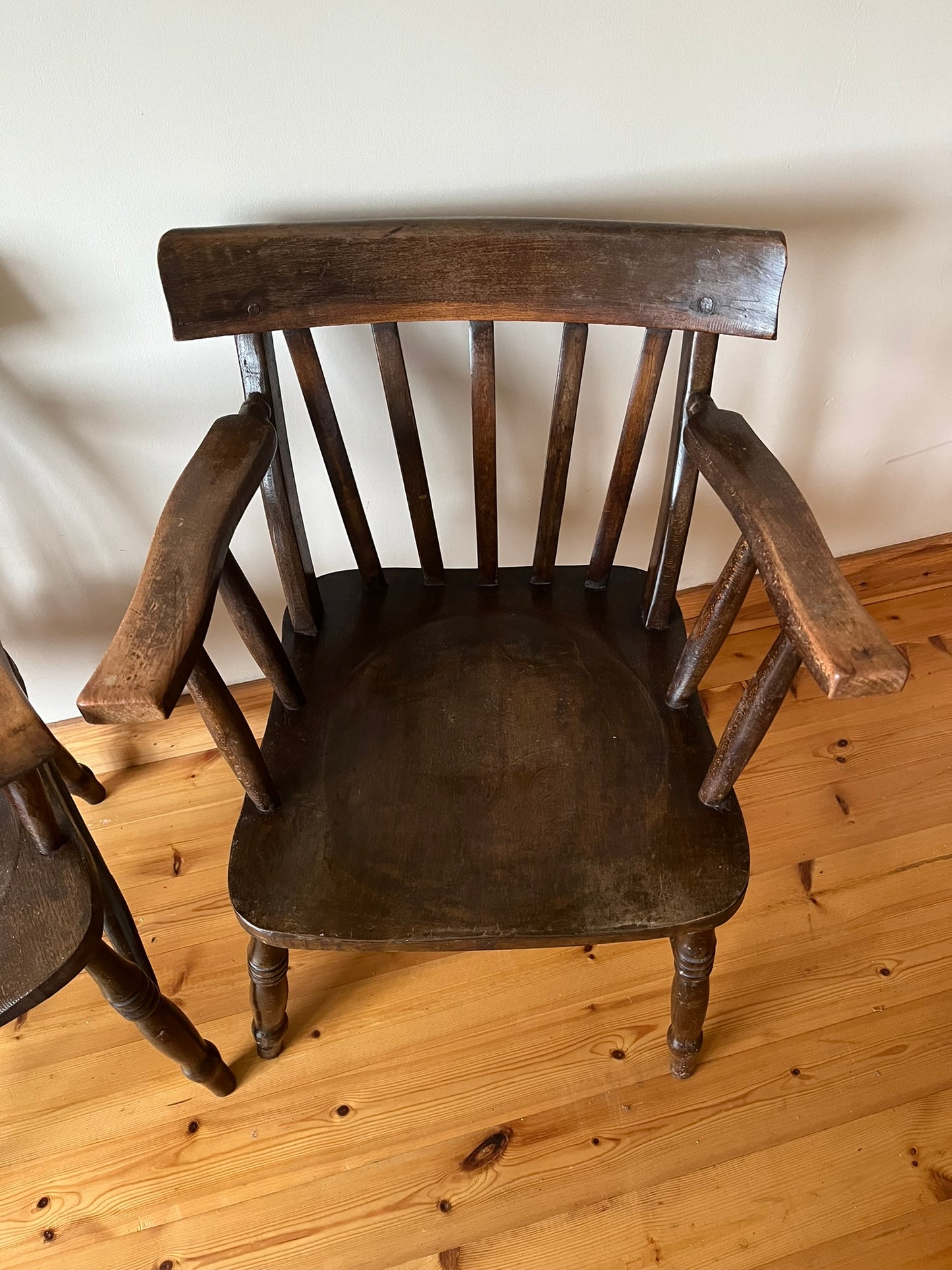 Pair of smoker's chairs from Esker Monastery, Athenry, Co. Galway, Ireland.