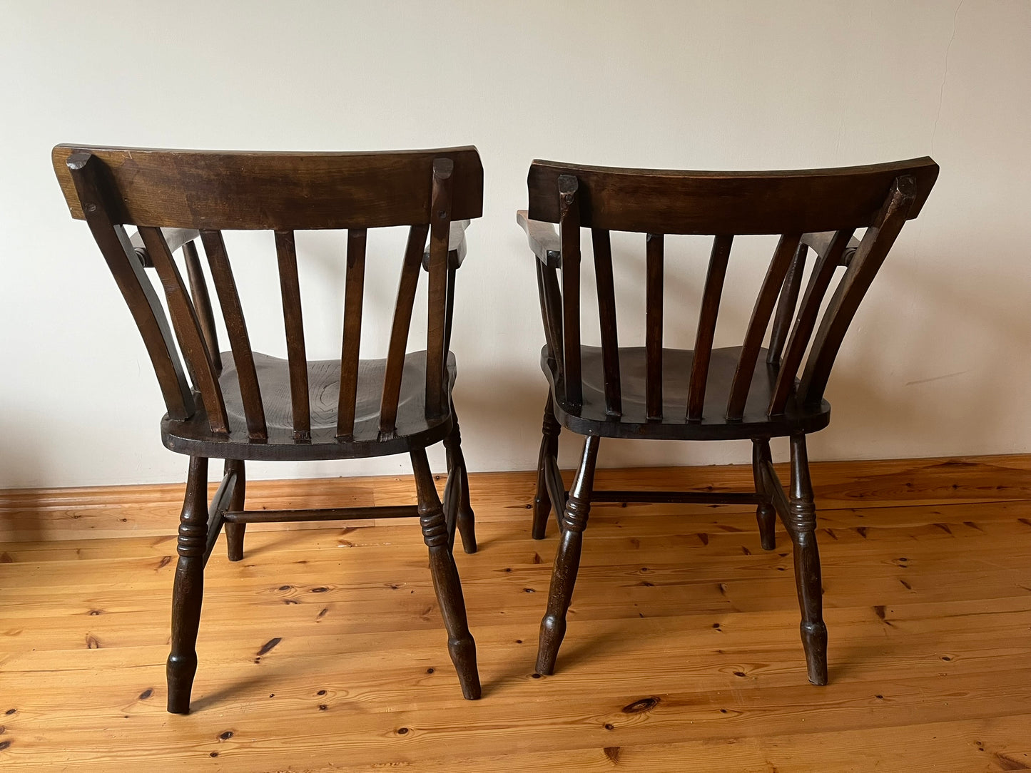 Pair of smoker's chairs from Esker Monastery, Athenry, Co. Galway, Ireland.