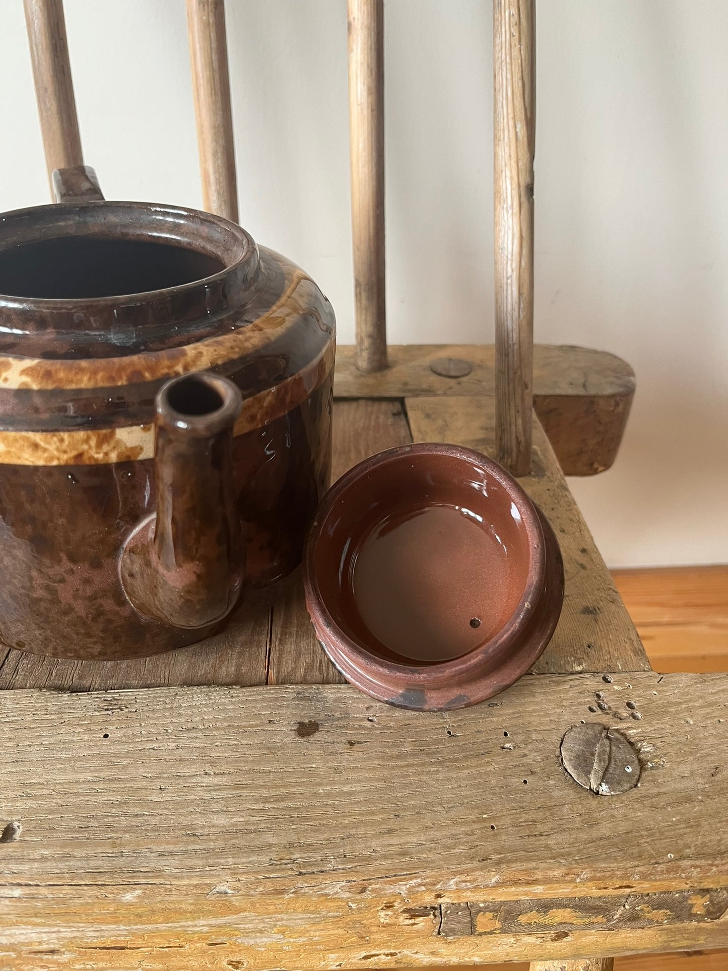 Large antique/vintage Irish teapot from Esker Monastery, Athenry.