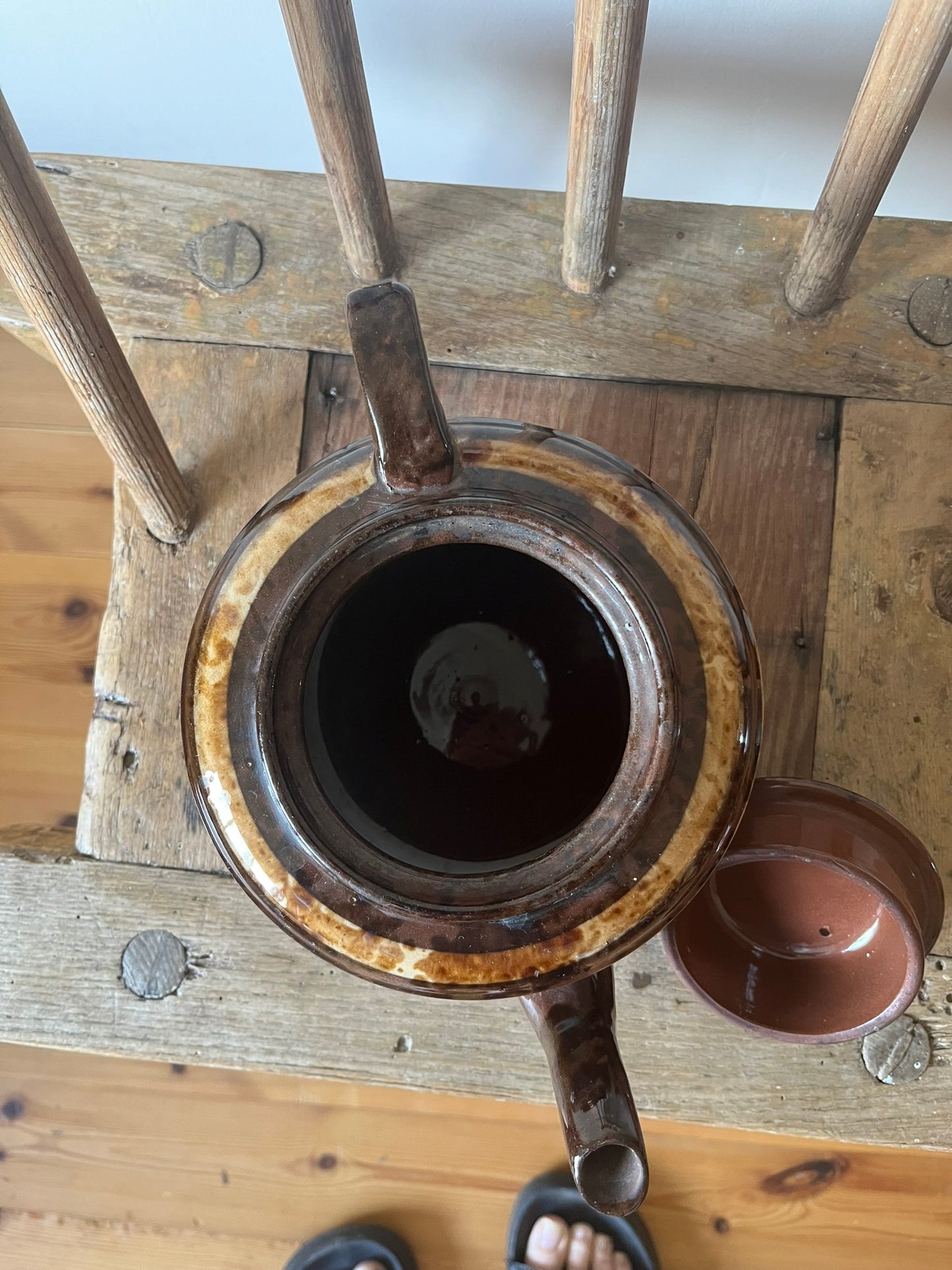 Large antique/vintage Irish teapot from Esker Monastery, Athenry.