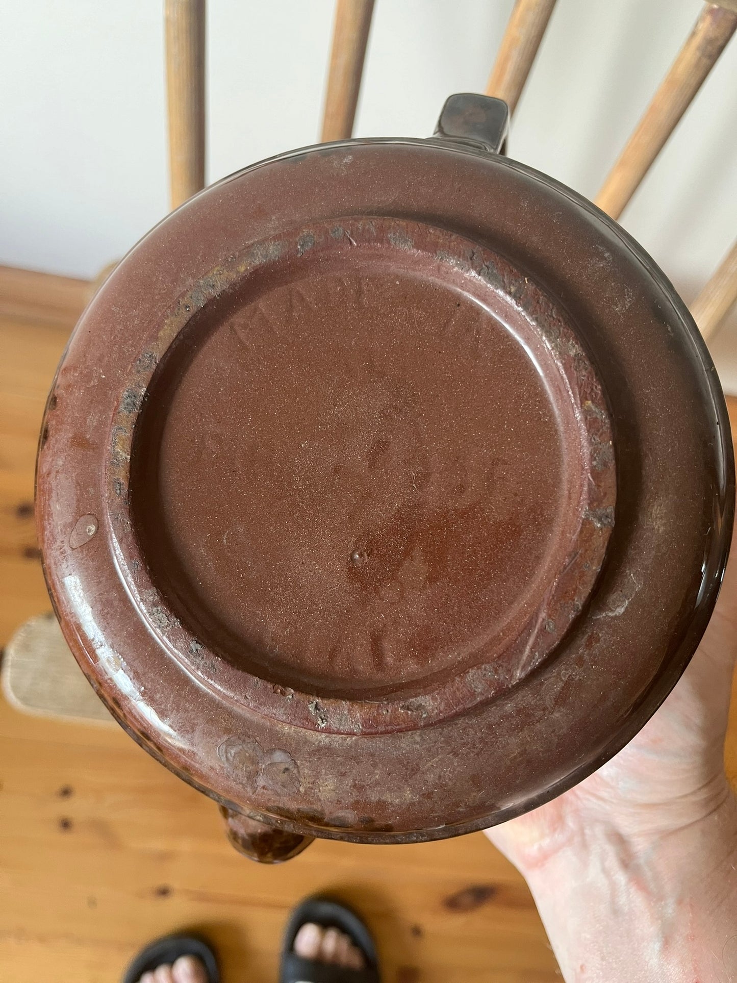Large antique/vintage Irish teapot from Esker Monastery, Athenry.