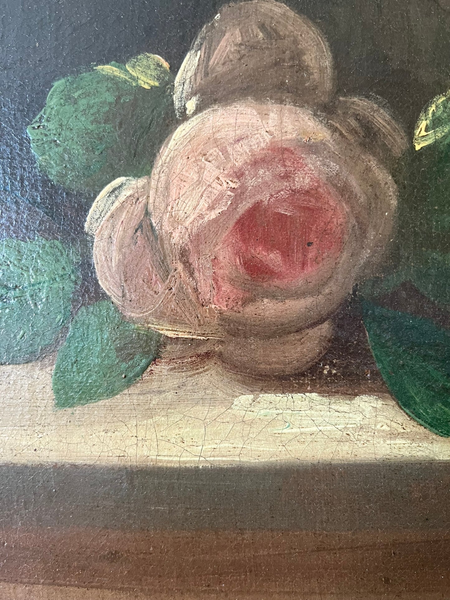 Large oil on canvas, still life of flowers, Dutch school, 17th/18th century.