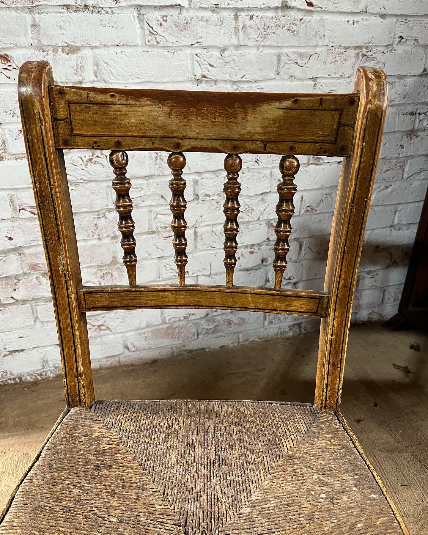 Early 19th century painted side chair.