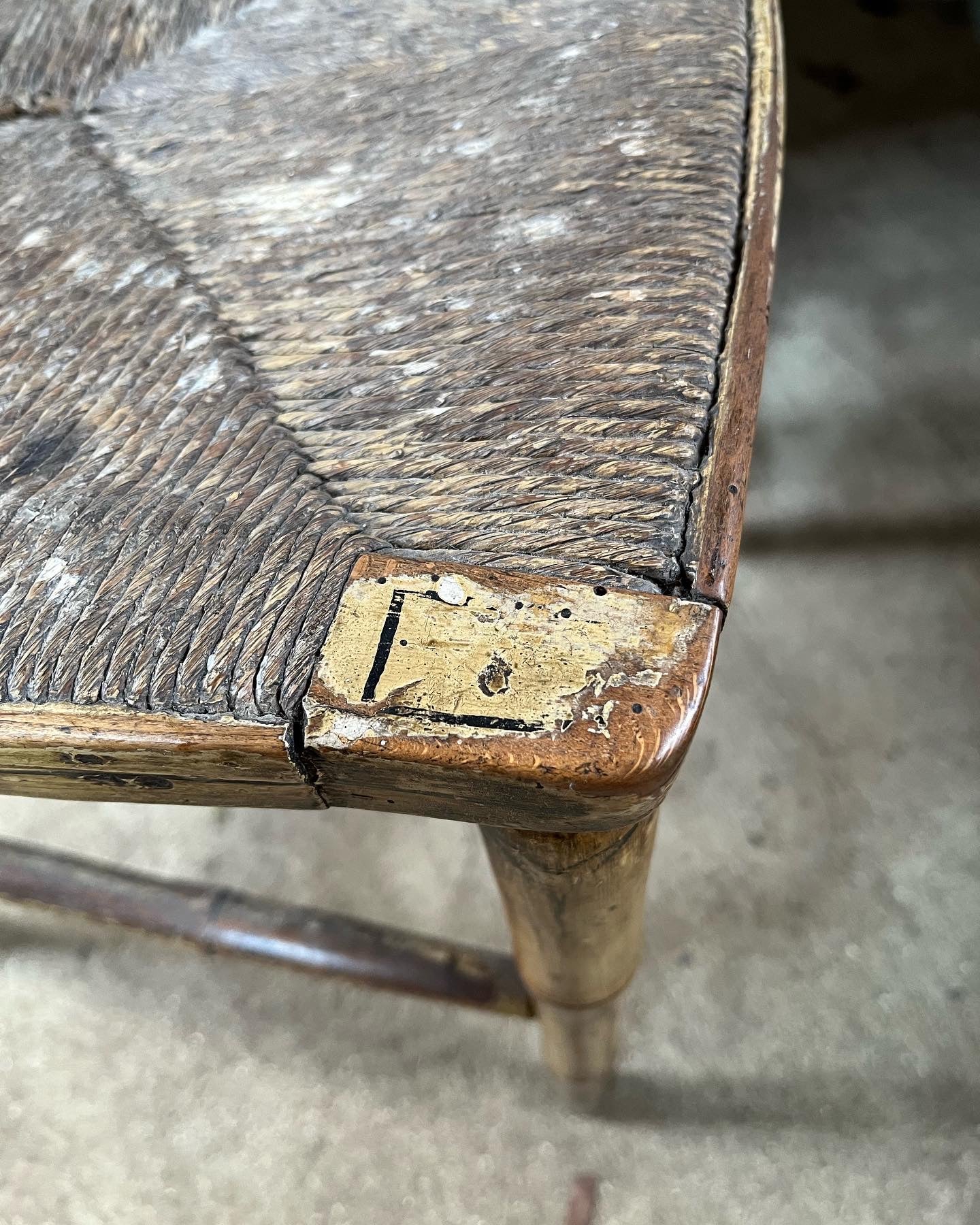 Early 19th century painted side chair.