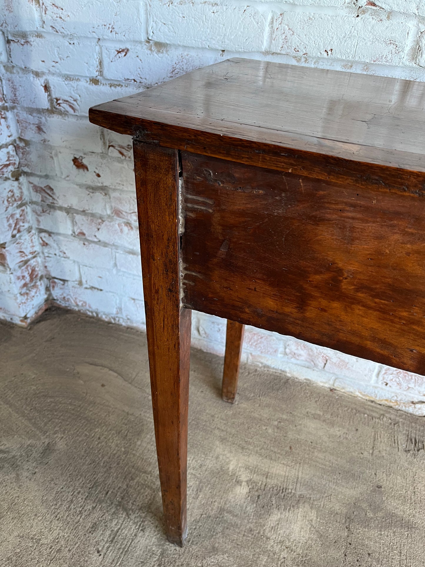 Early 19th century fruitwood side table.