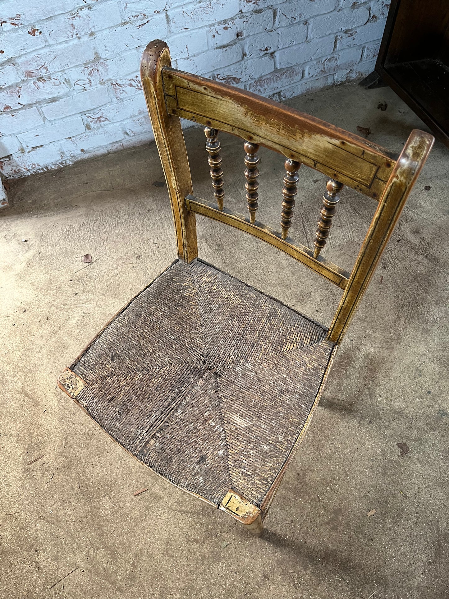 Early 19th century painted side chair.