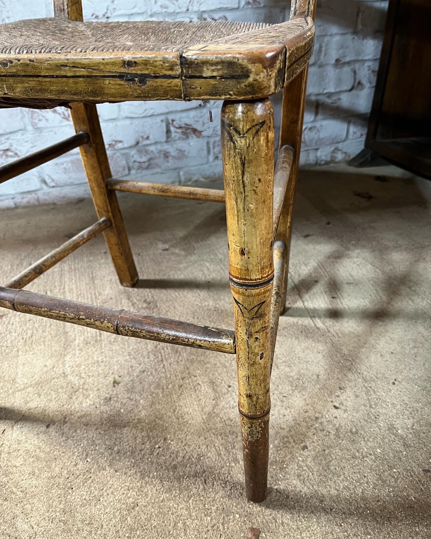 Early 19th century painted side chair.
