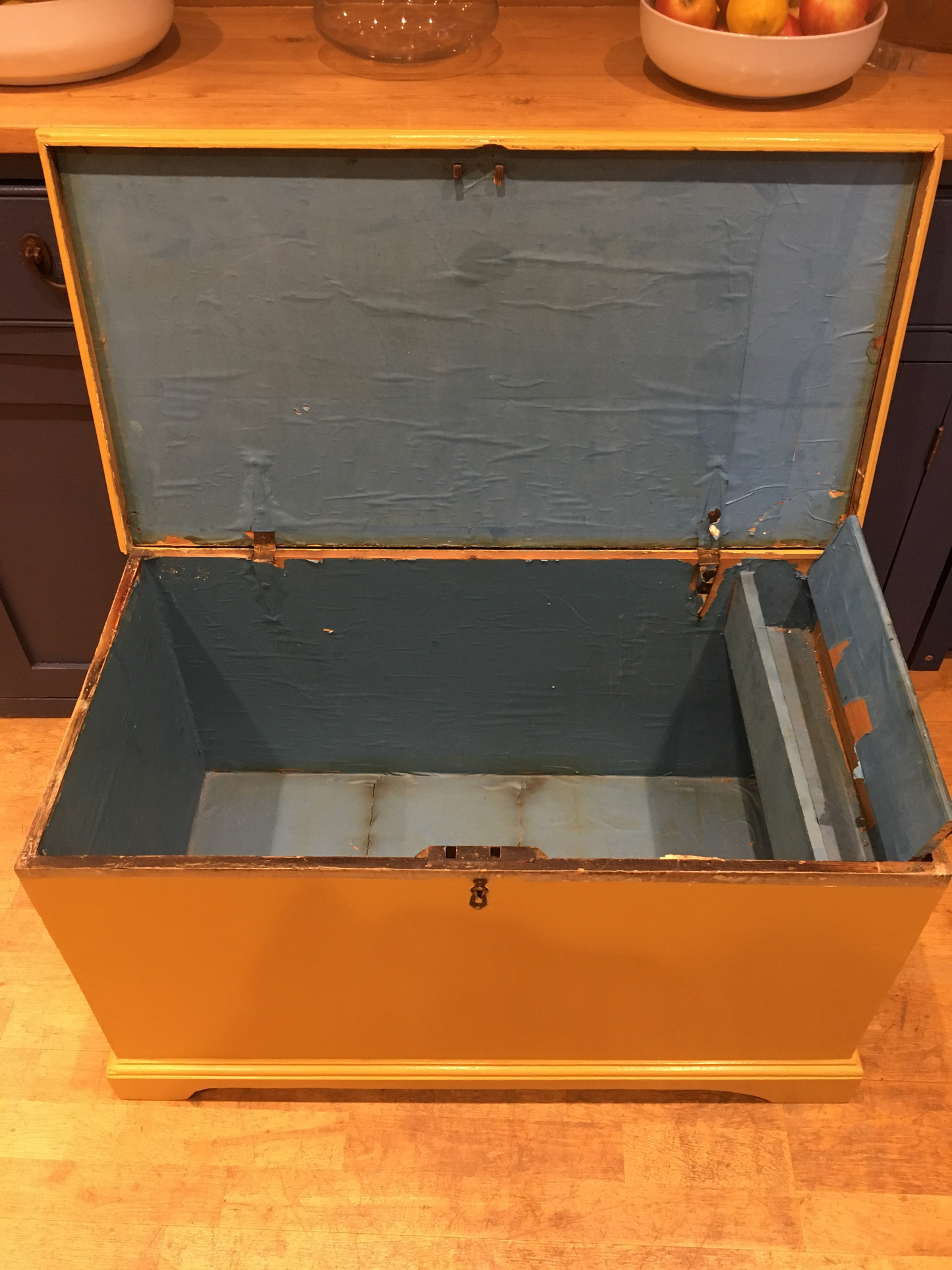 Early 19th century blanket box.