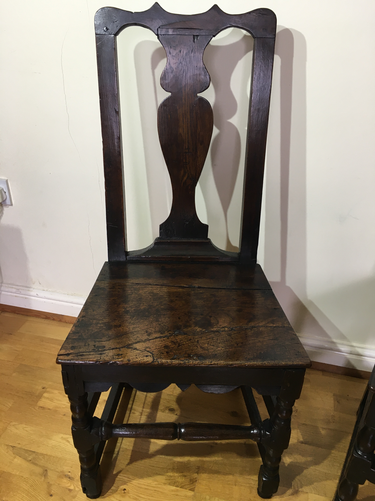 Two 17th/18th century country made chairs.