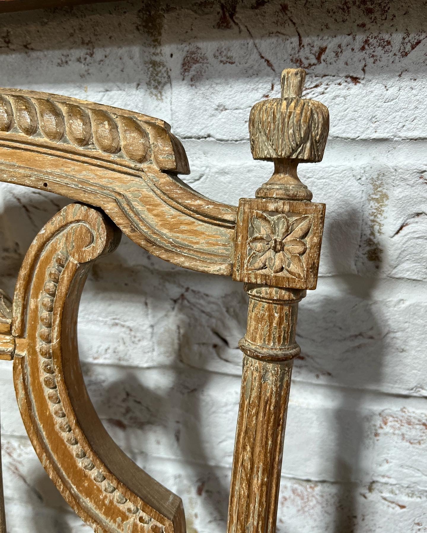 Pair of late 19th century French lyre-back side chairs.