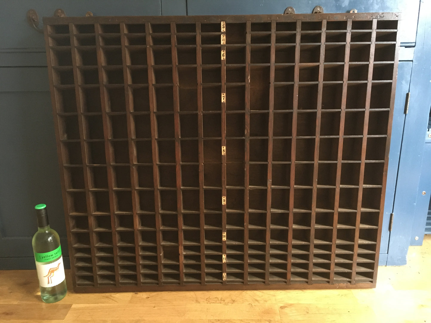 Industrial wooden storage pigeon holes
