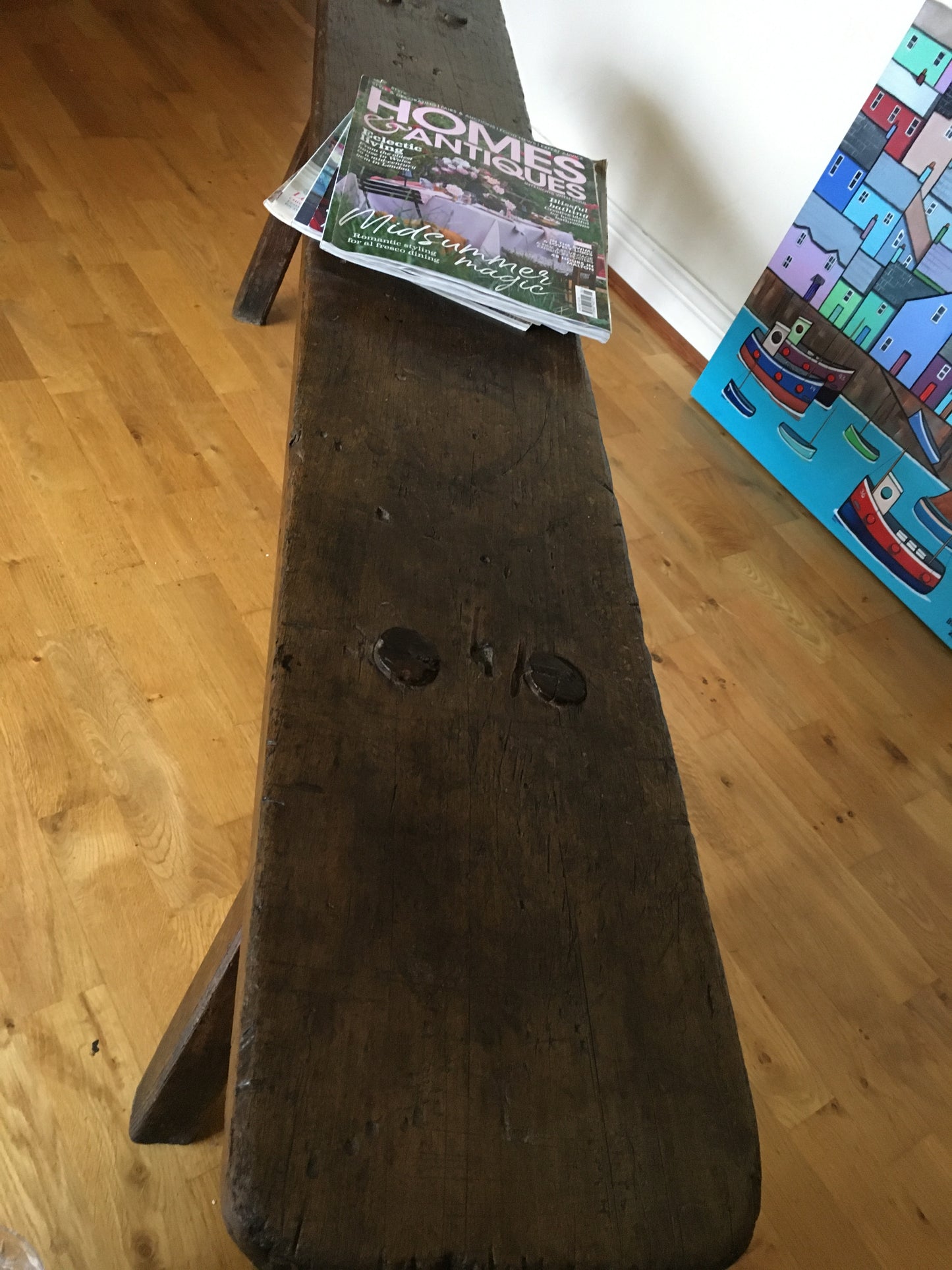 19th century oak bench