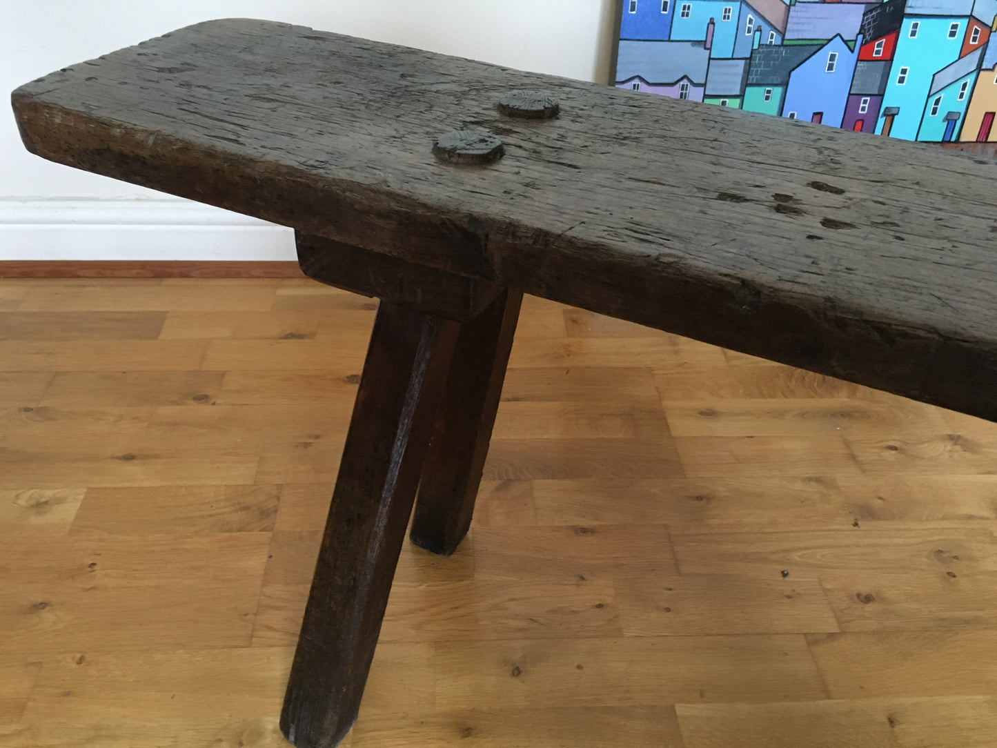 19th century oak bench