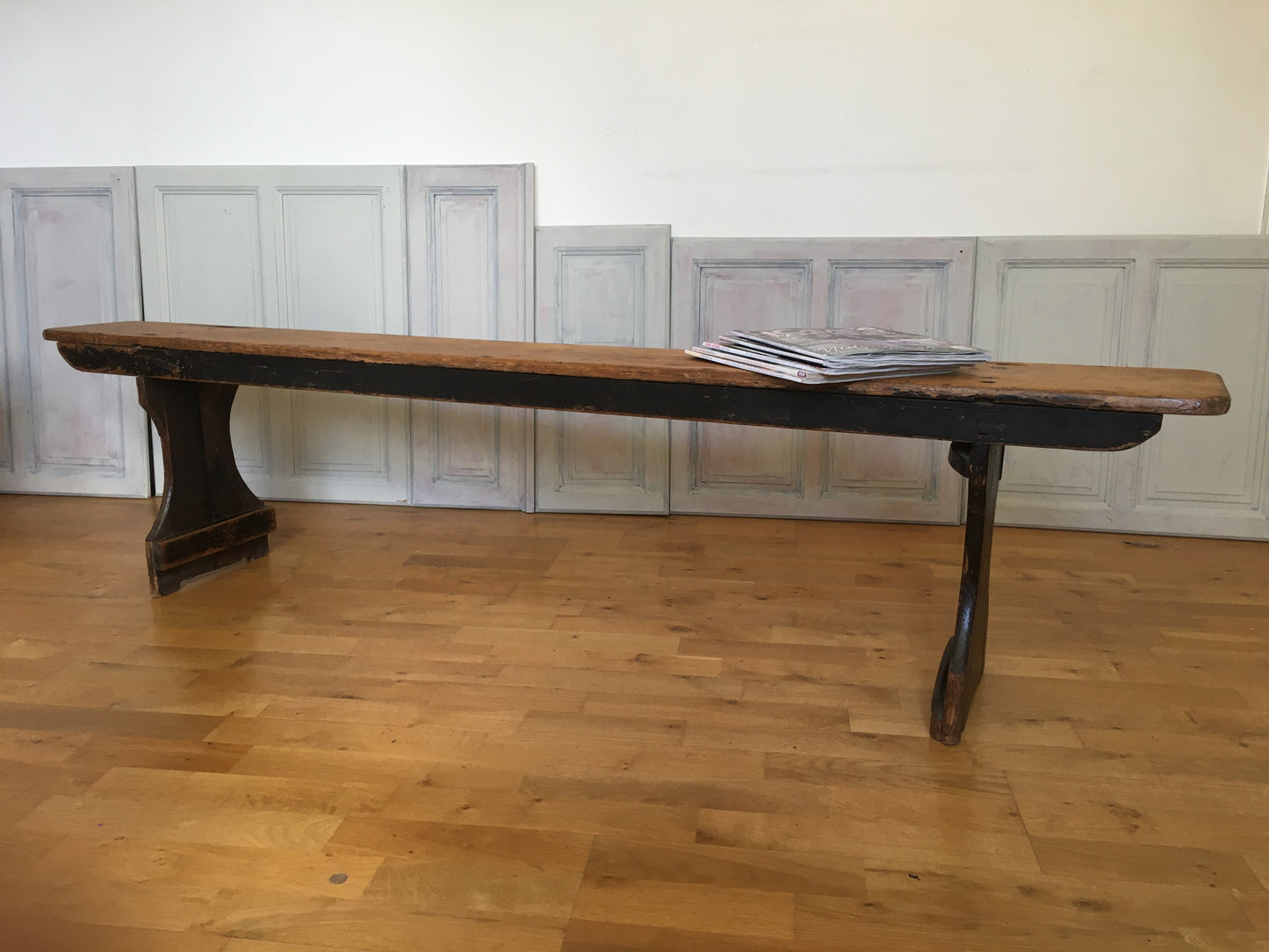 Victorian pine bench