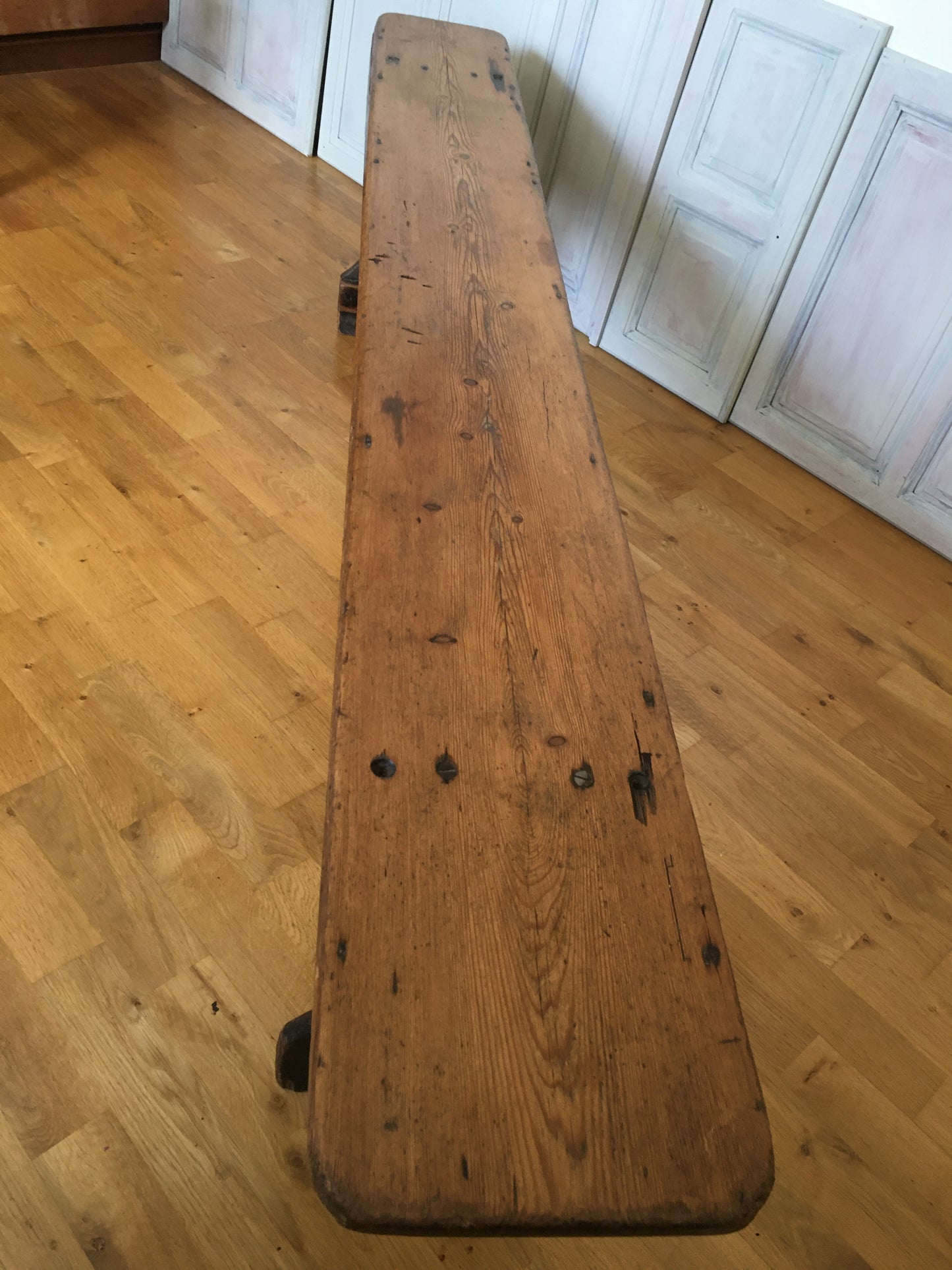 Victorian pine bench