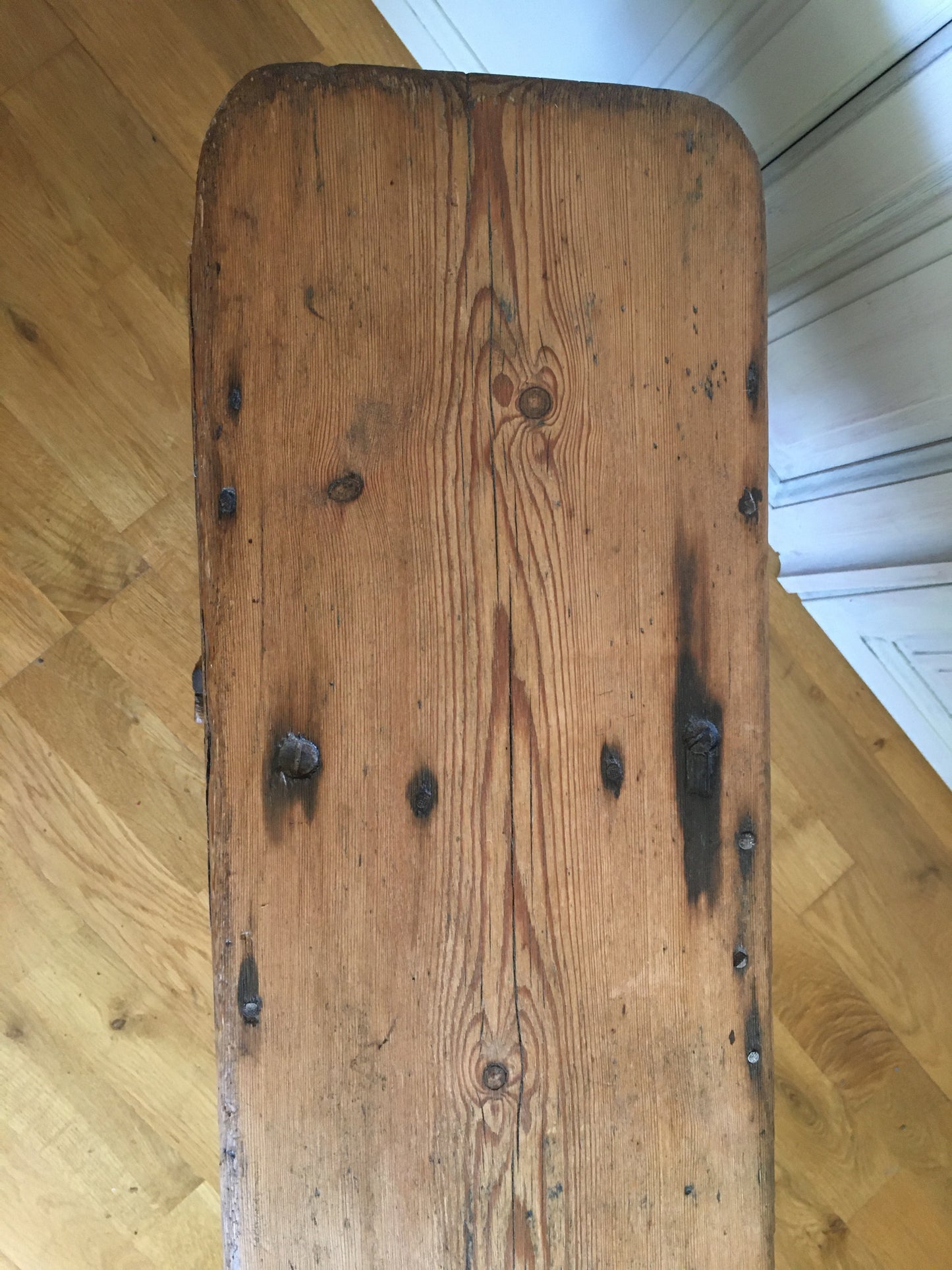 Victorian pine bench