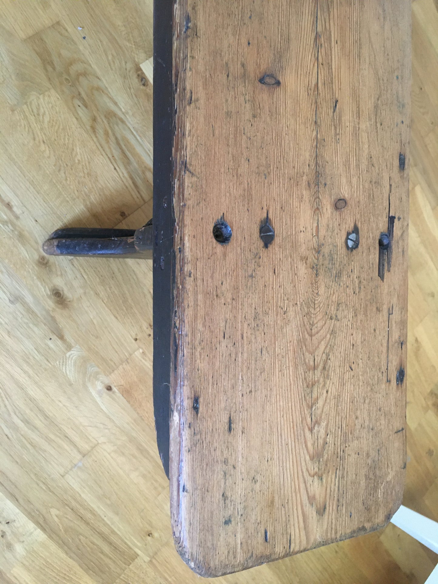 Victorian pine bench