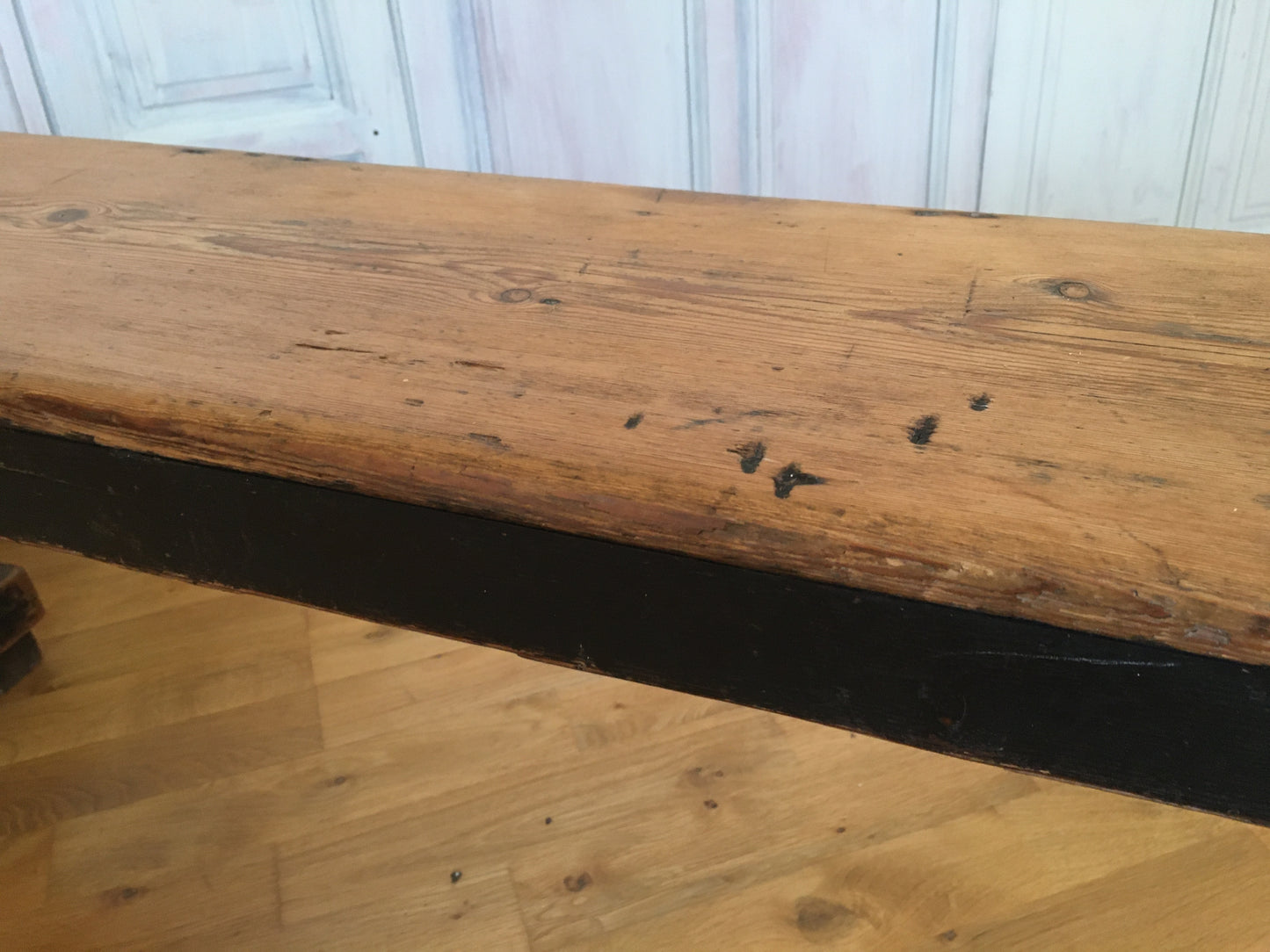 Victorian pine bench