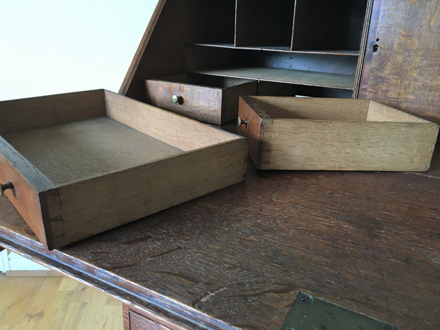 18th century oak bureau