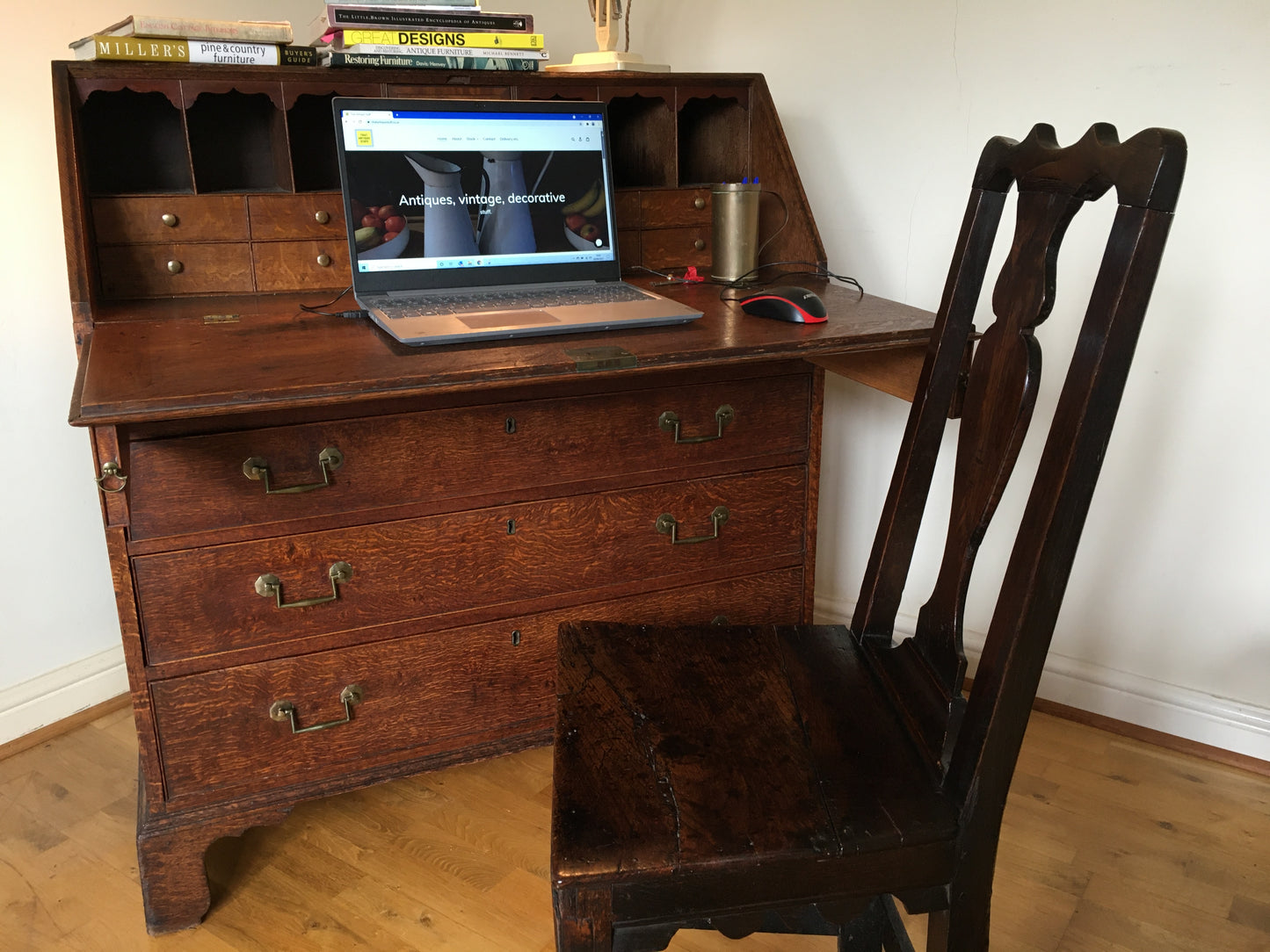 18th century oak bureau