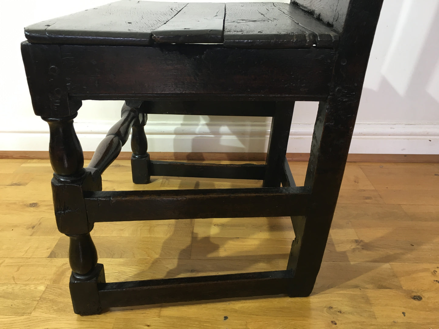 Two 17th/18th century country made chairs.