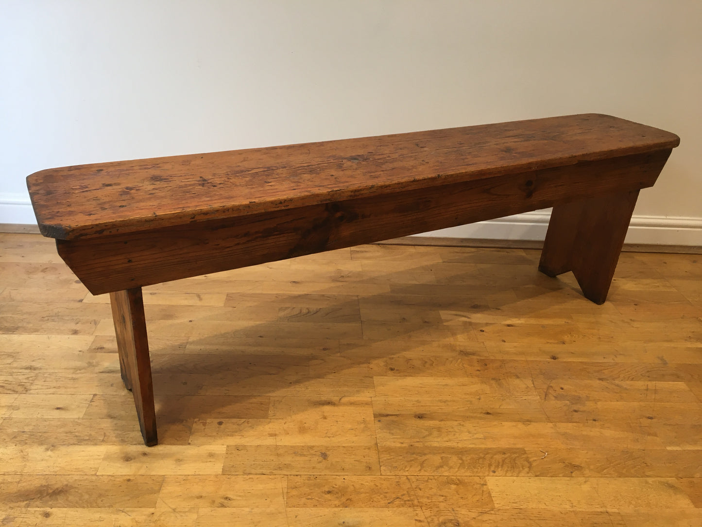 Late 19th century rustic pine bench