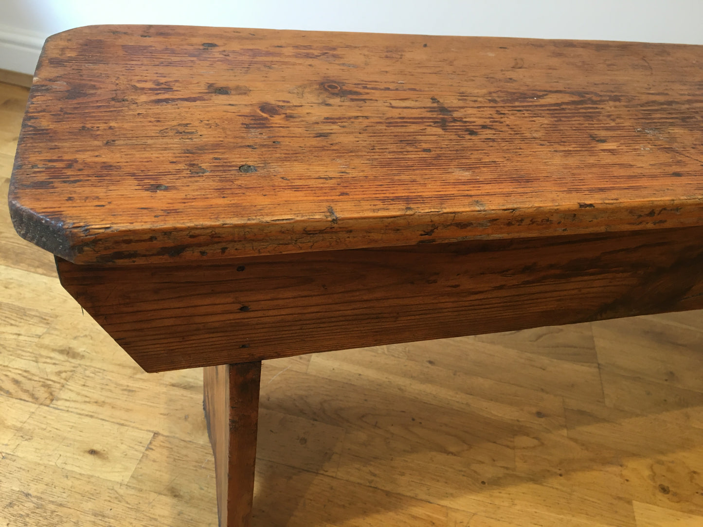 Late 19th century rustic pine bench