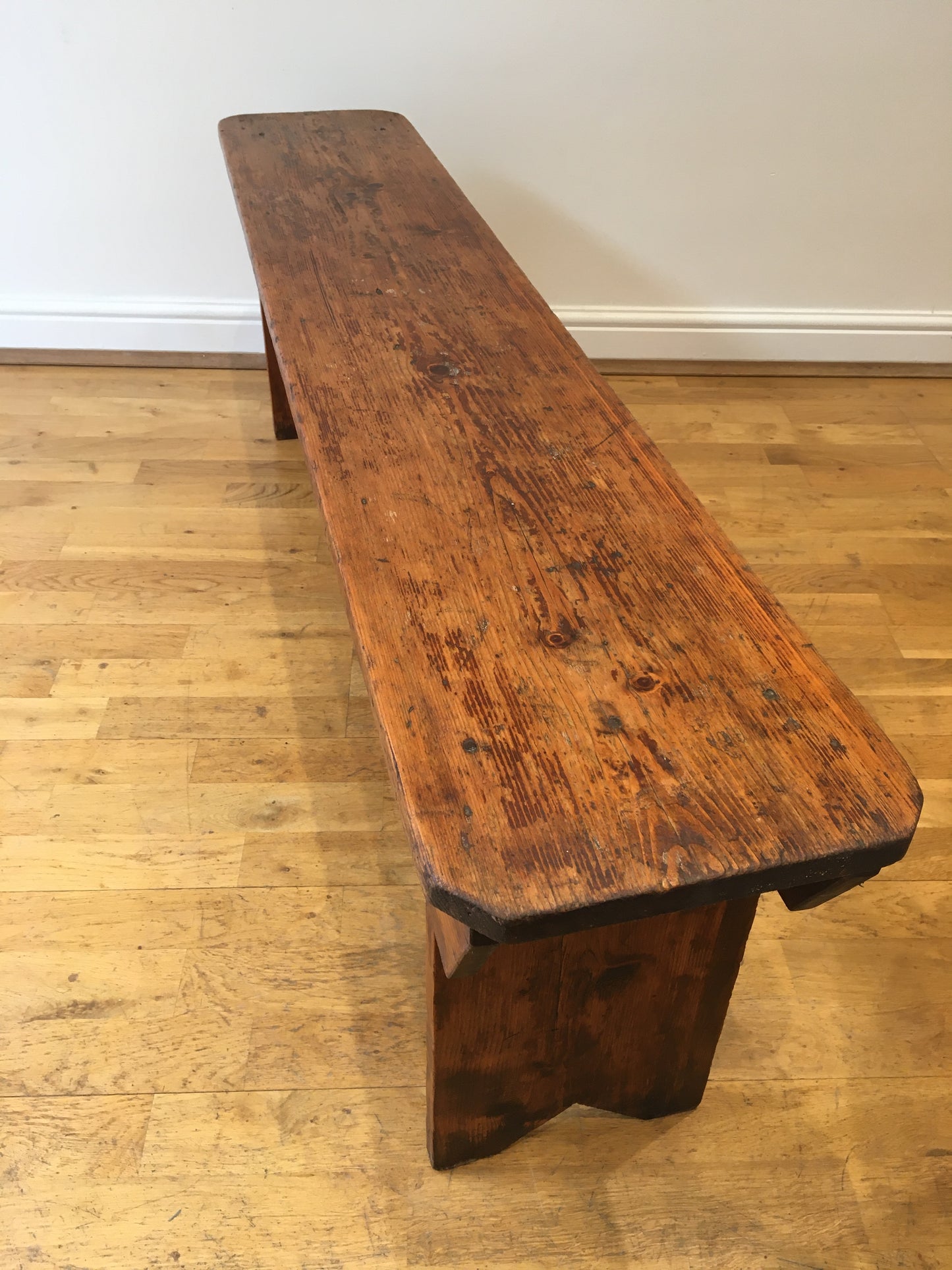 Late 19th century rustic pine bench