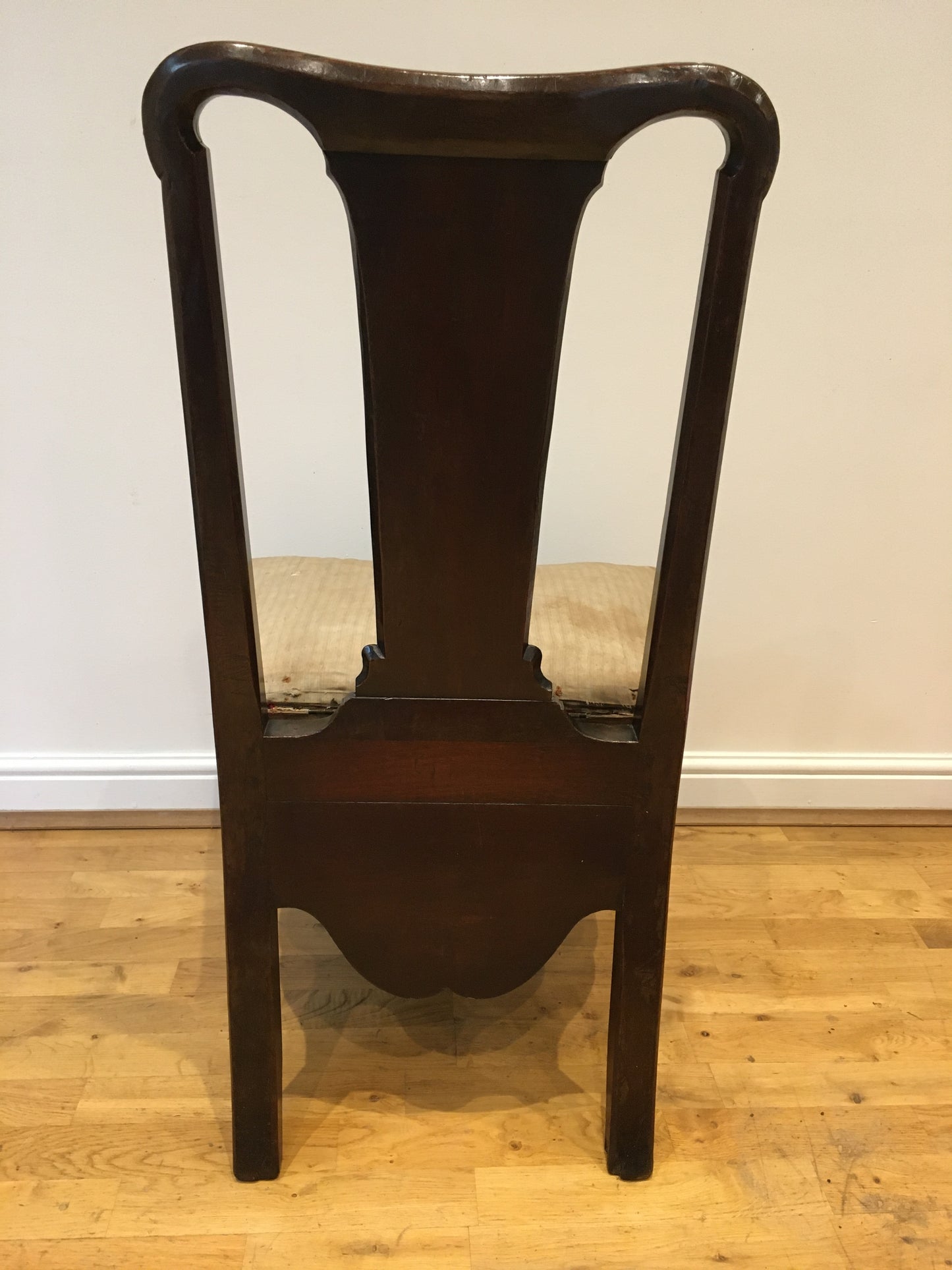 18th-century mahogany side chair/commode.