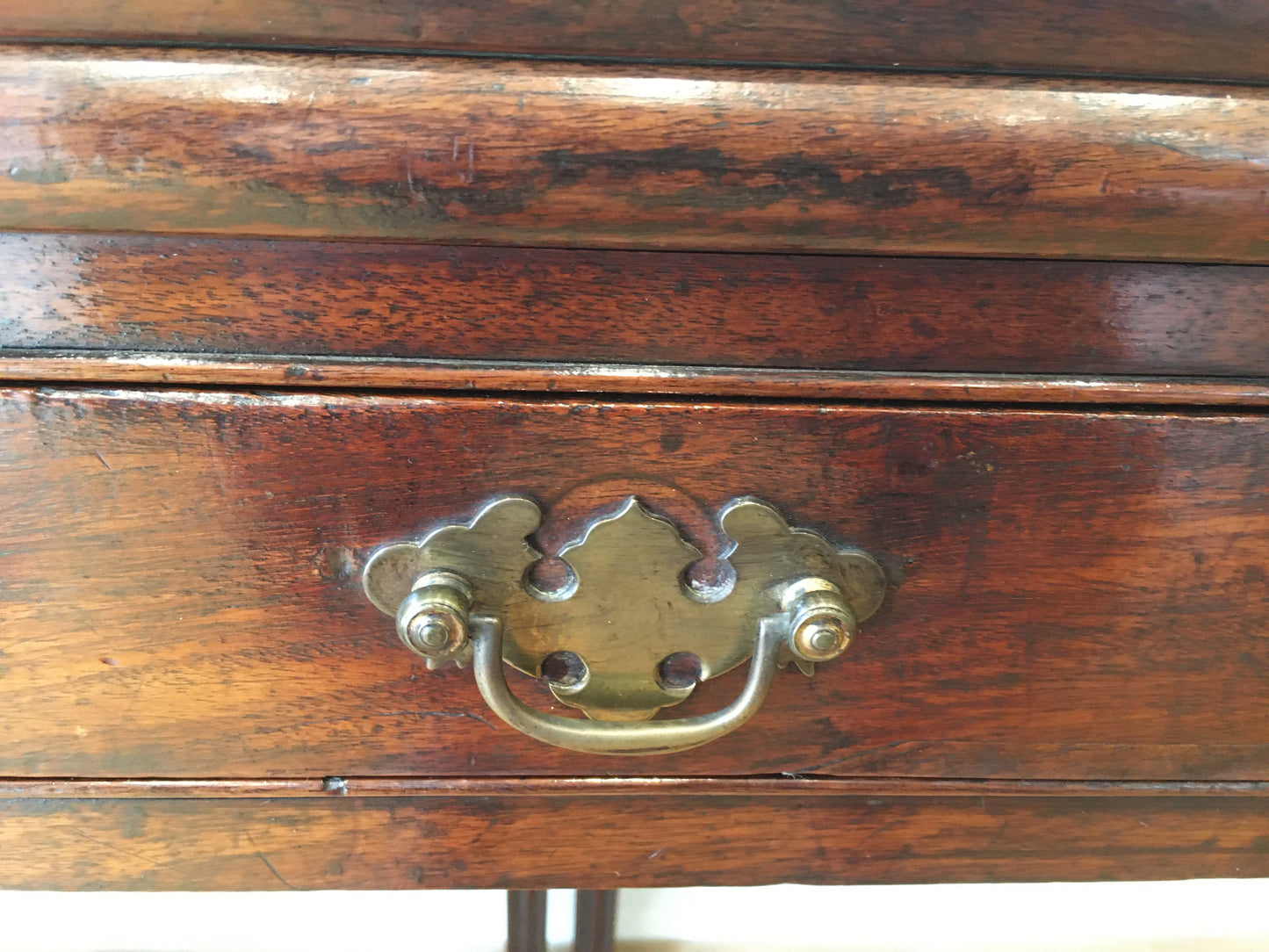 George III mahogany fold-over tea table