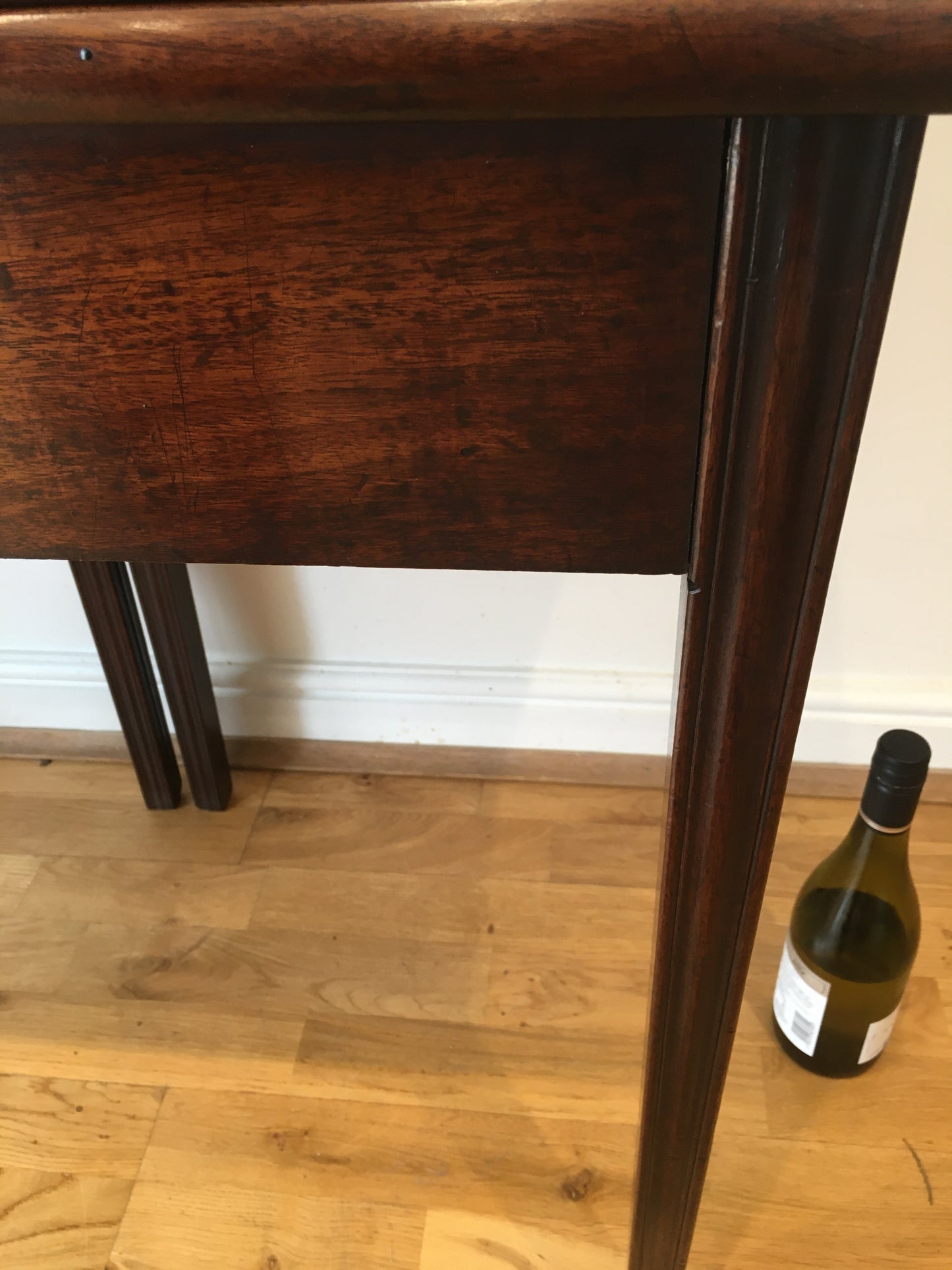 George III mahogany fold-over tea table