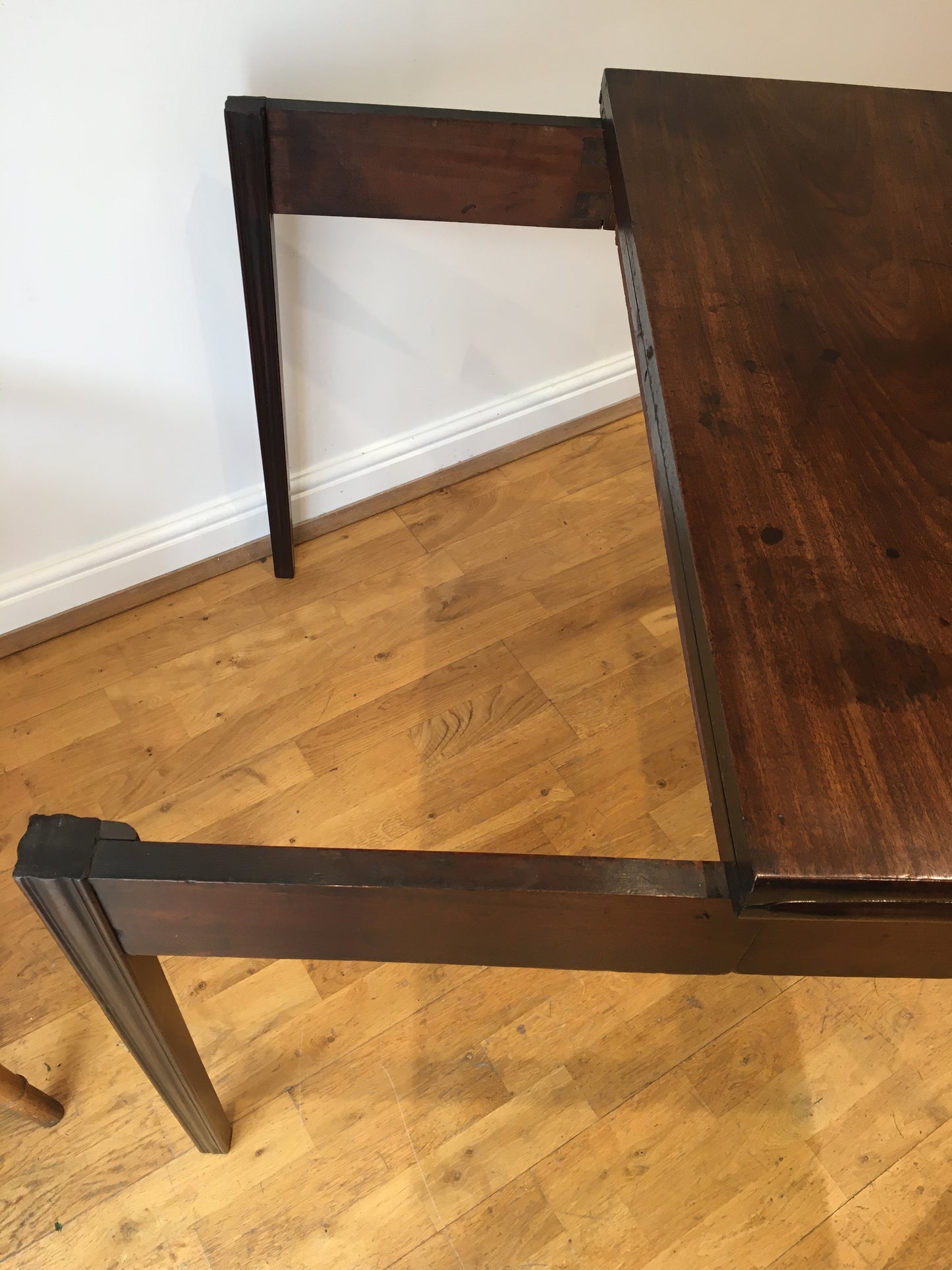 George III mahogany fold-over tea table
