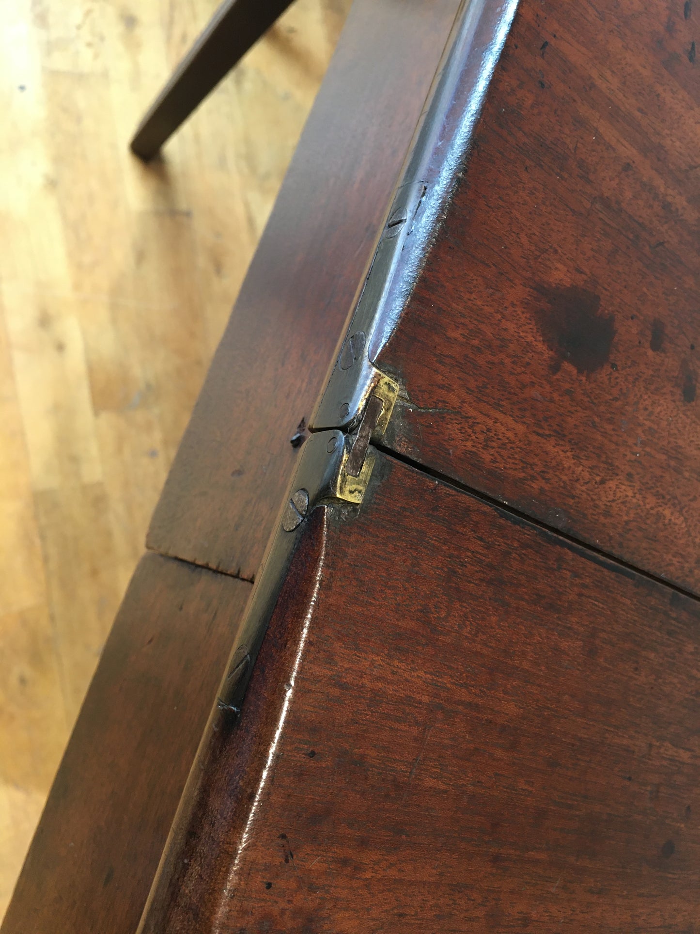 George III mahogany fold-over tea table
