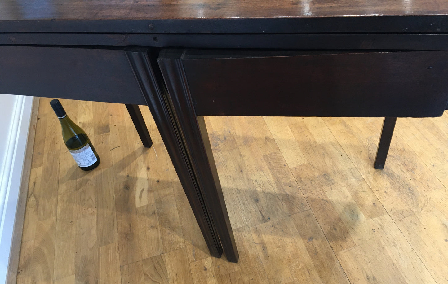 George III mahogany fold-over tea table