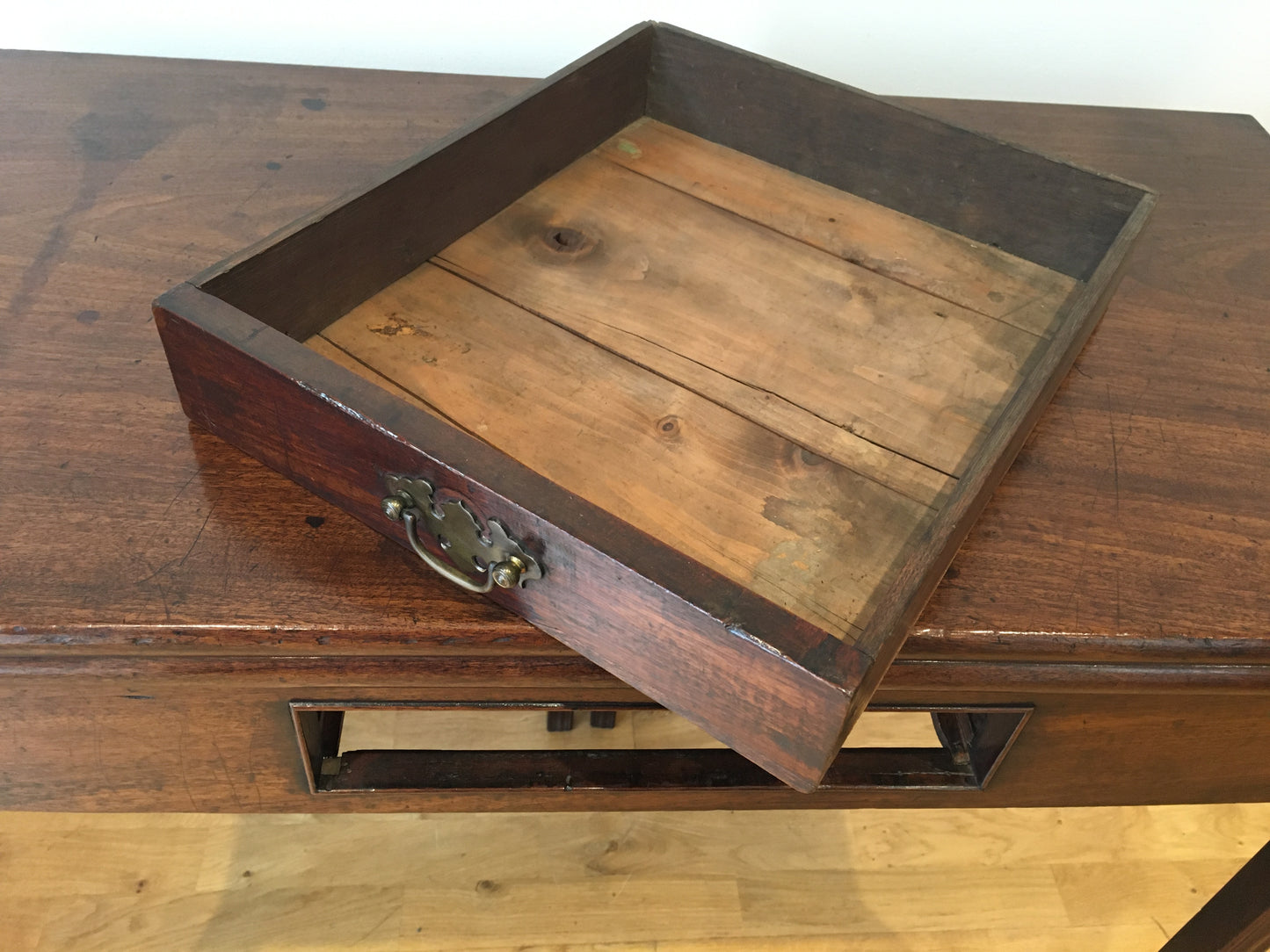George III mahogany fold-over tea table