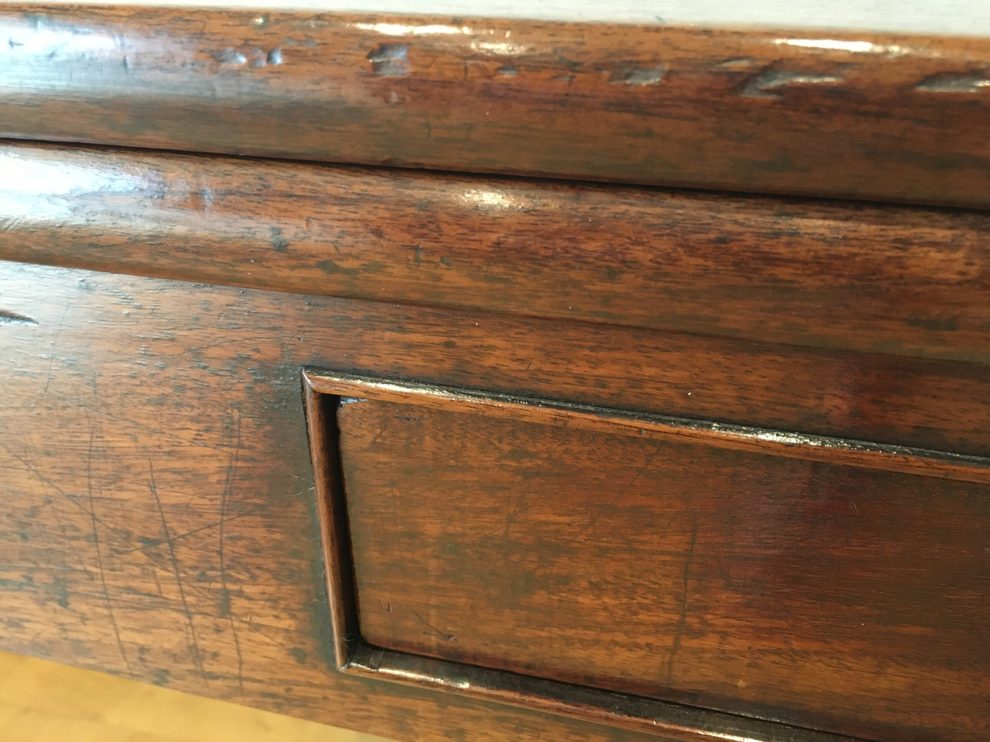 George III mahogany fold-over tea table
