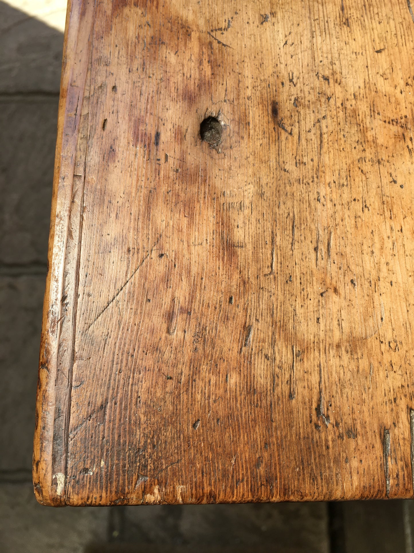 3 late 19th/early 20th century provincial pine stools or side tables.