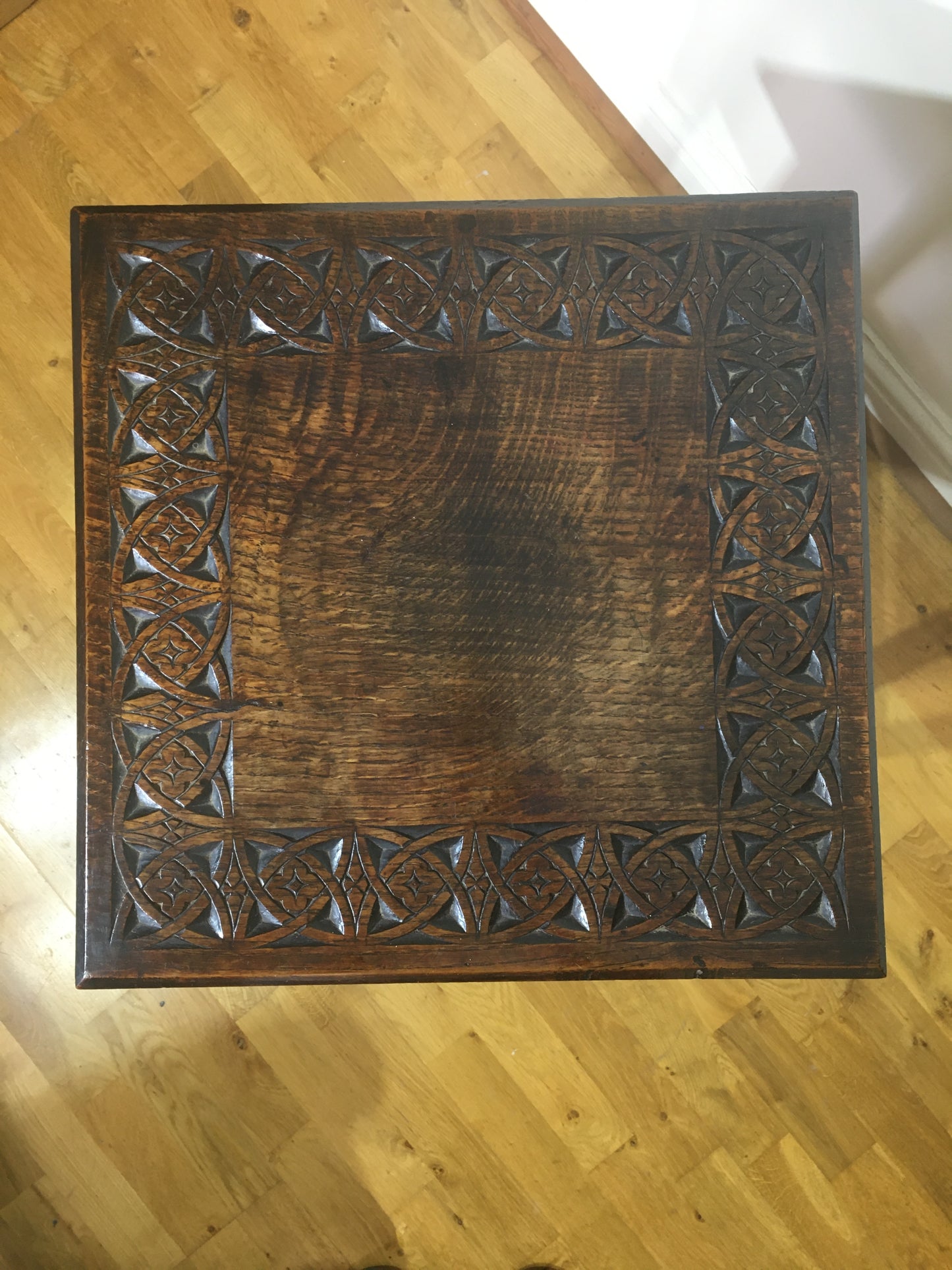 Art nouveau oak occasional table