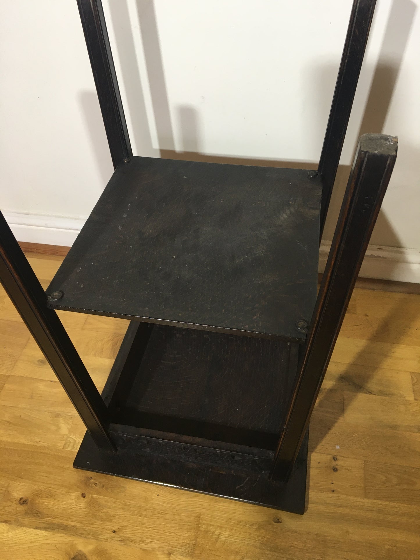 Art nouveau oak occasional table