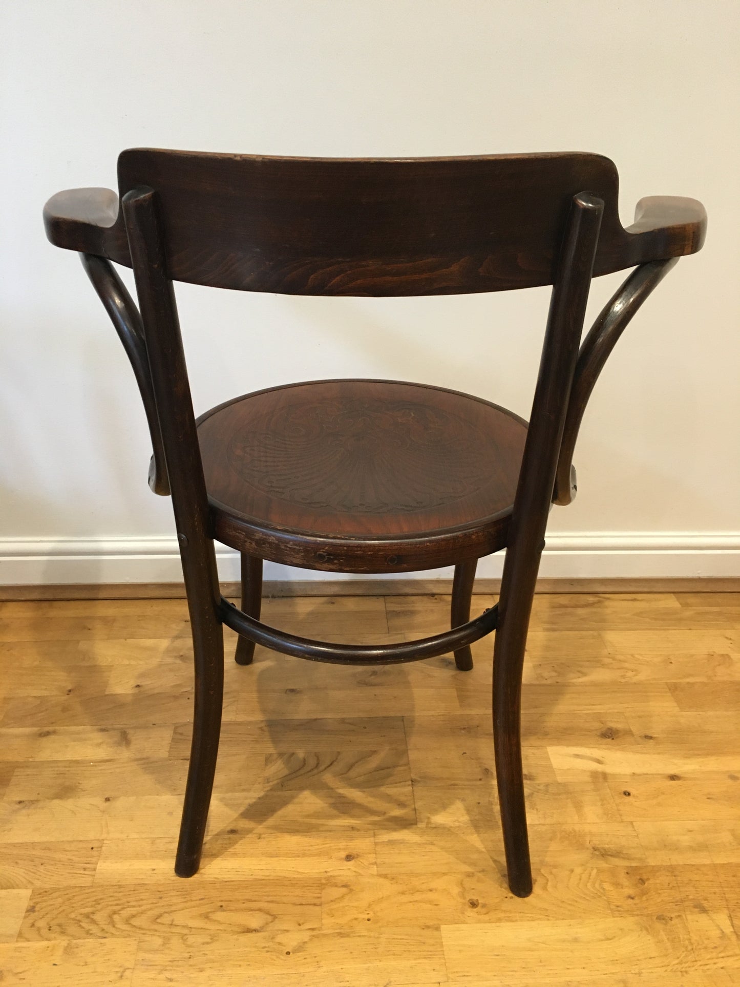 1920s bentwood carver chair by Fischel.